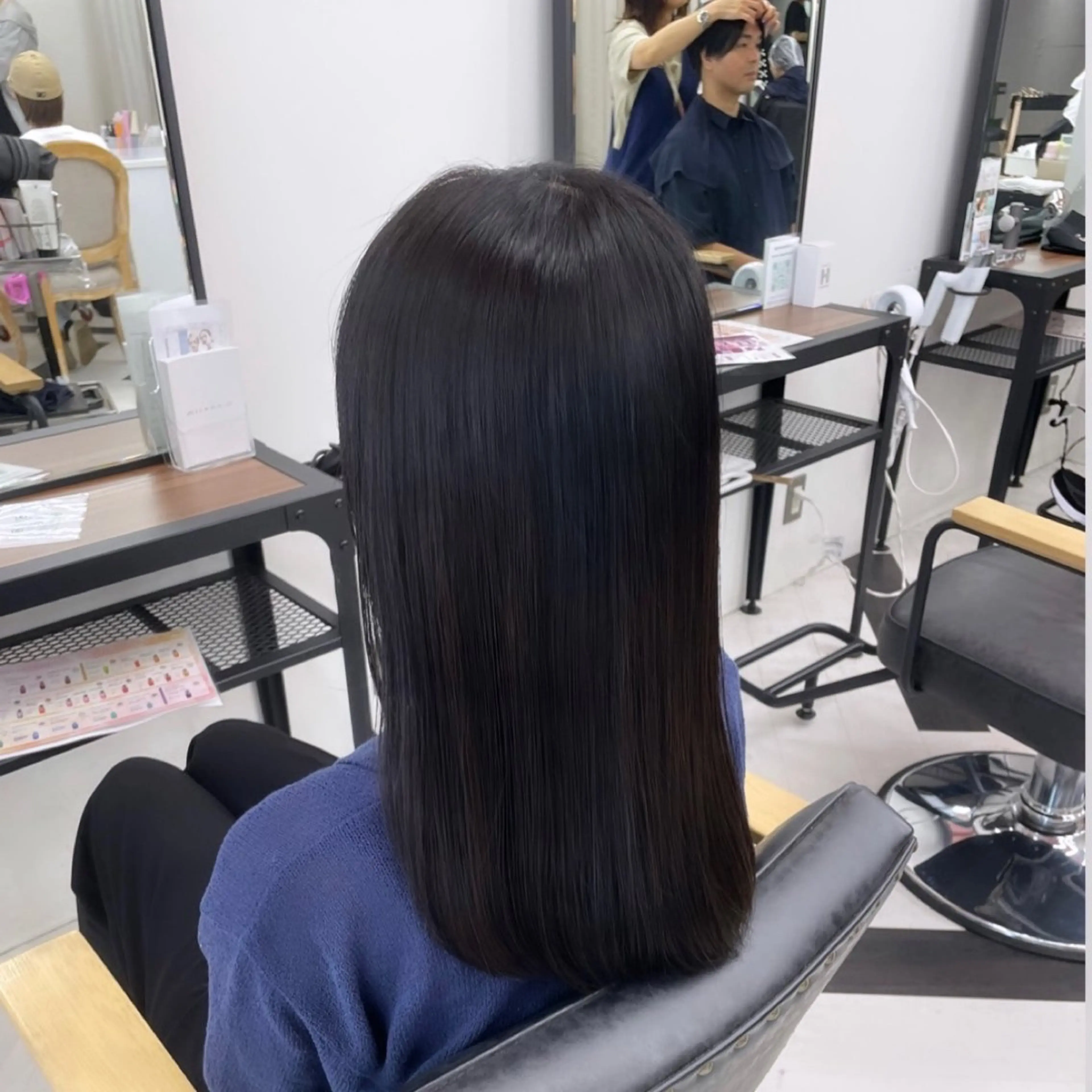 セミロング カラー パーマ ヘアアレンジ メンズ mona/ ストレートスタイル✨のヘアスタイル