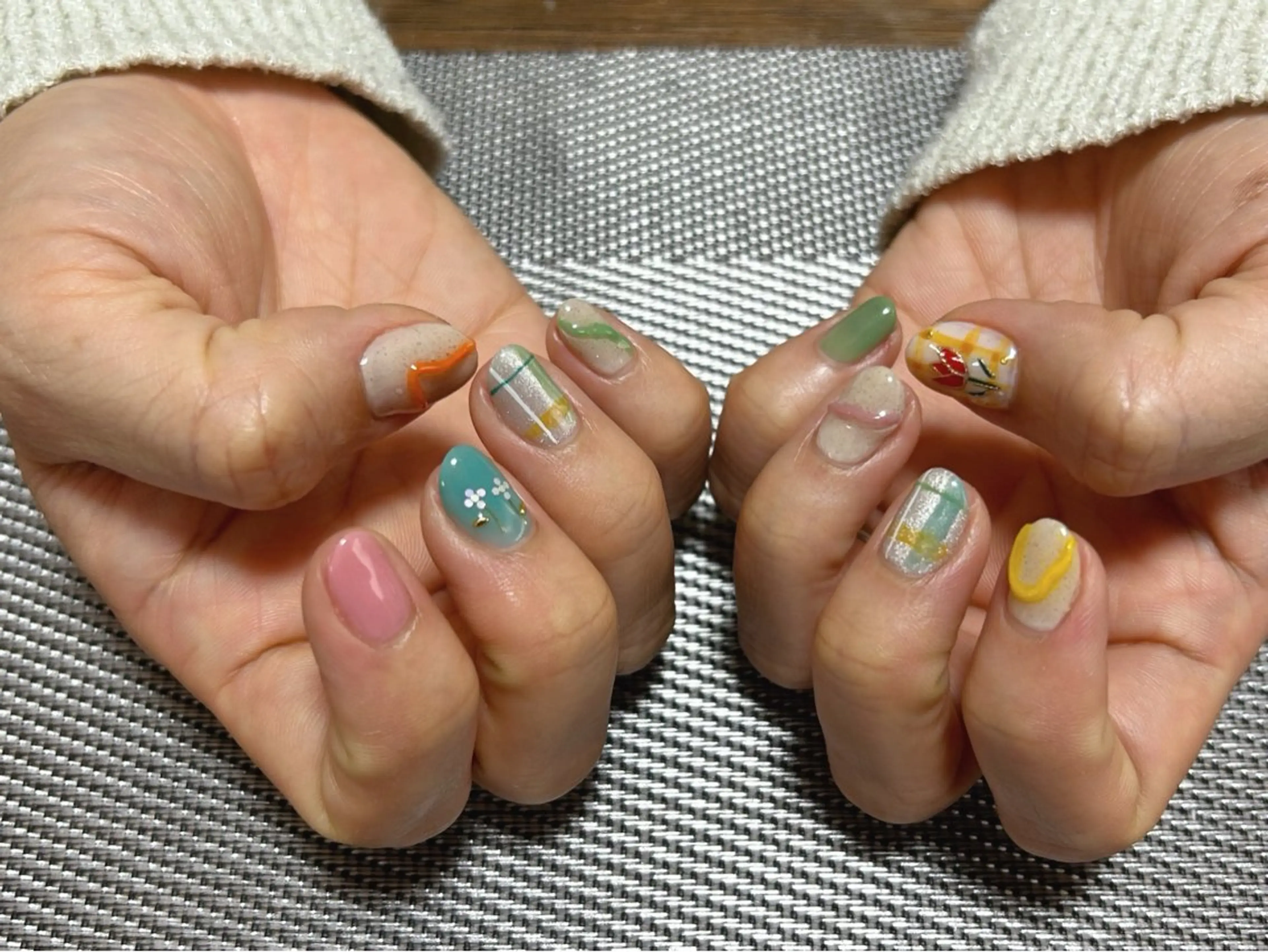 ネイル 春ネイル ハンドネイル i nailのネイルデザイン