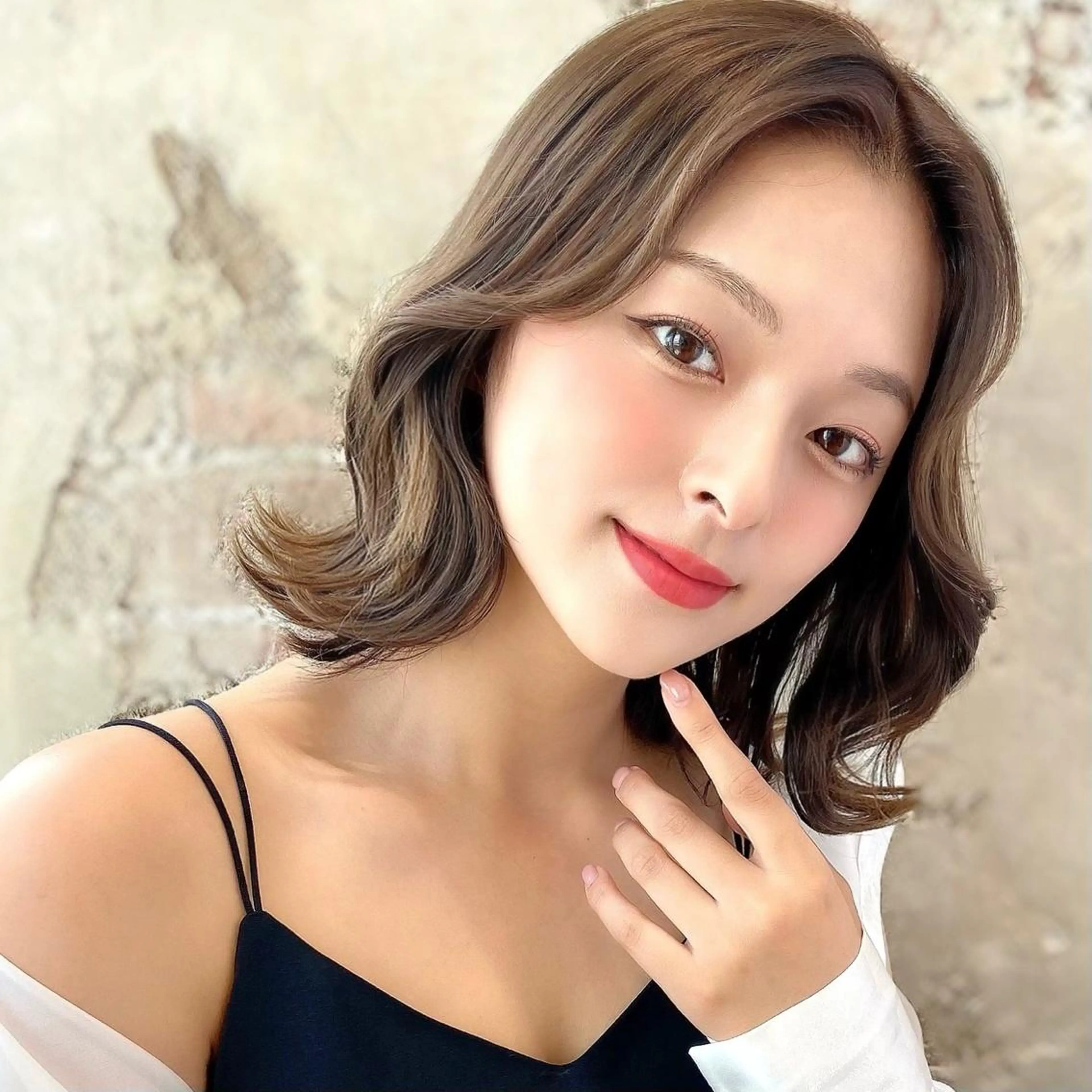ミディアム カラー パーマ ヘアアレンジ グレージュ インナーカラー ボブ くびれヘア エクステ 🌈小顔似合わせ SHIHO🌈のヘアスタイル