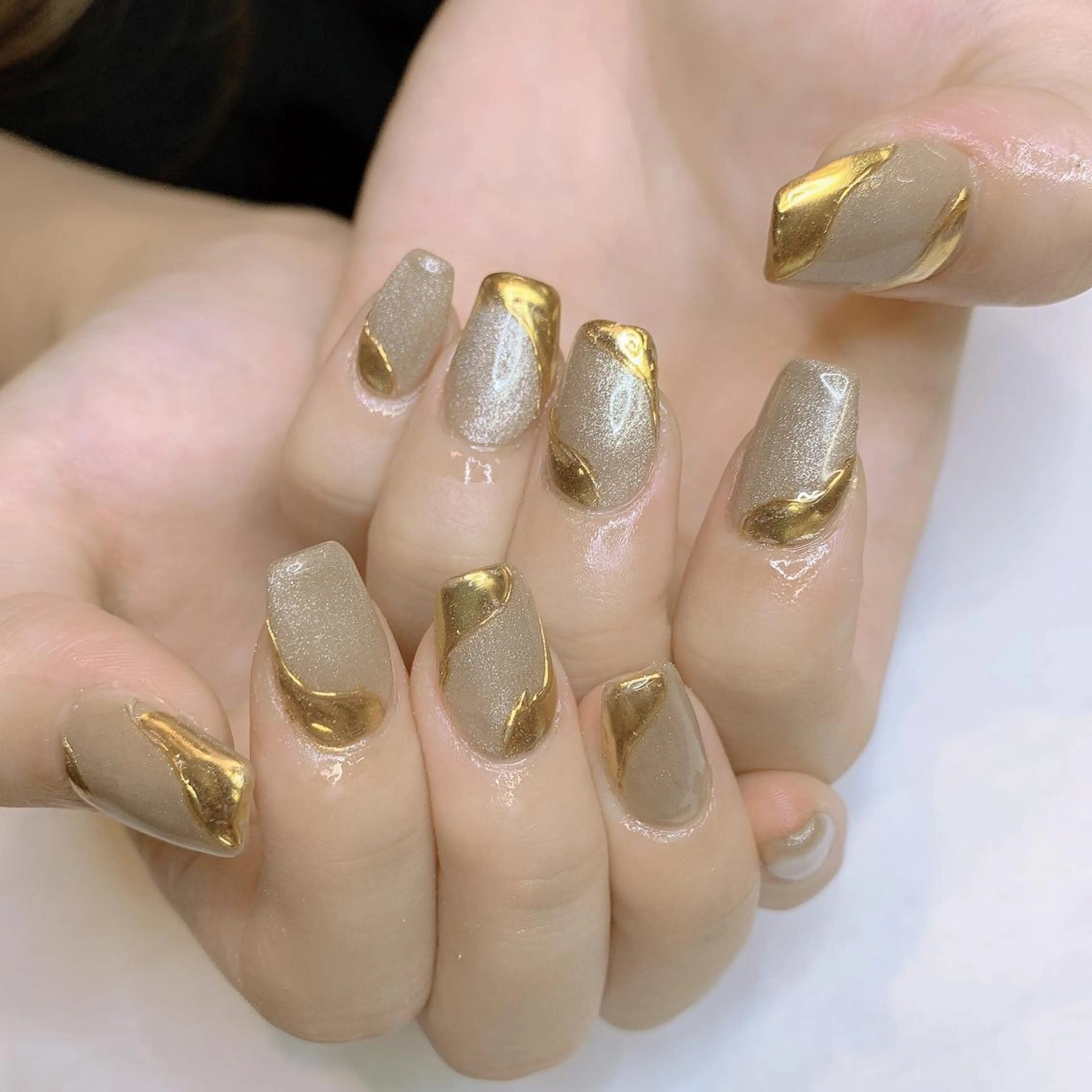 ネイル アートネイル マグネットネイル ミラーネイル ハンドネイル フットネイル Adite nailのネイルデザイン
