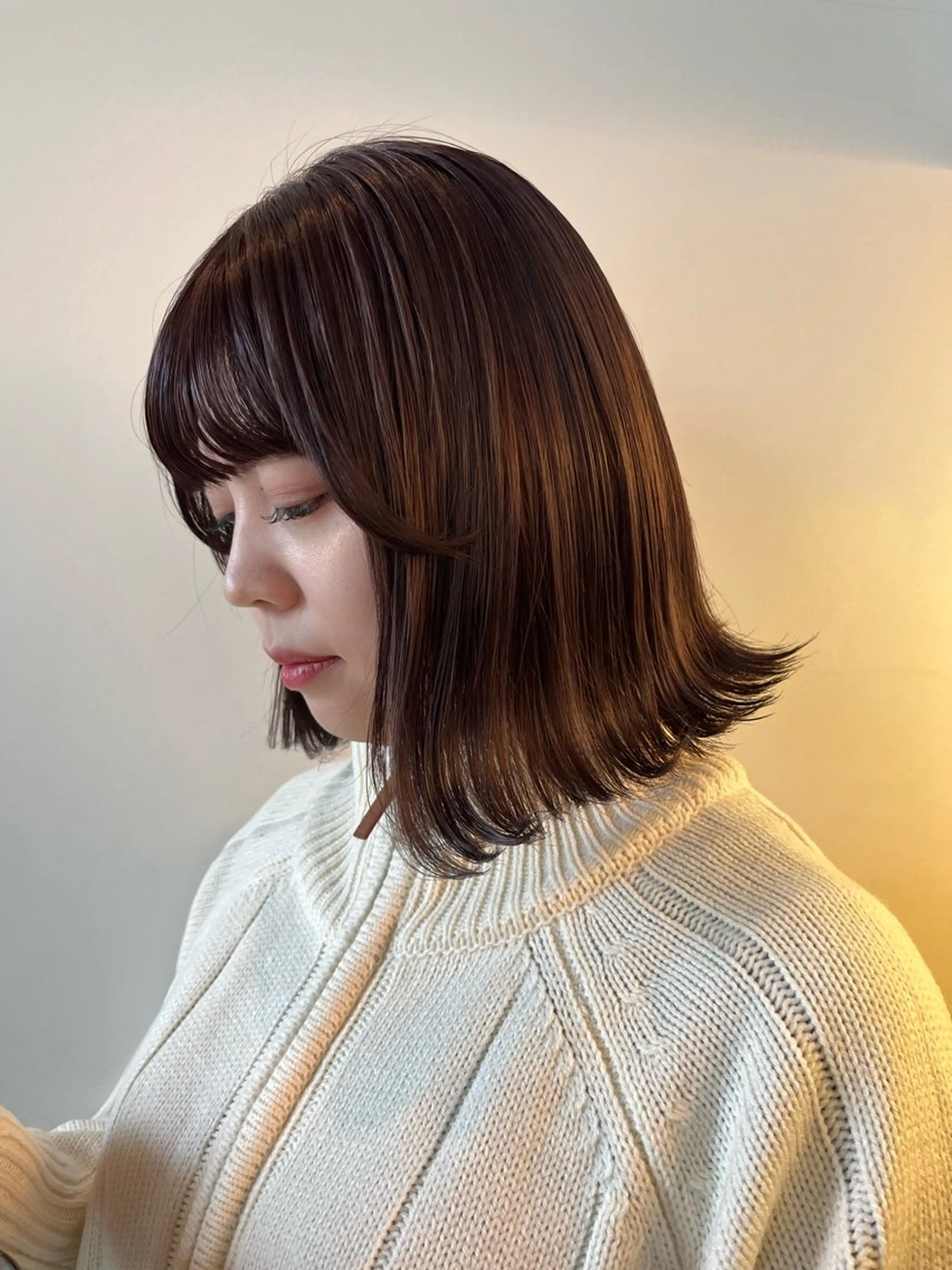 ミディアム カラー ブラウンカラー 透明感カラー人気 ナンバーワンMIYUのヘアスタイル