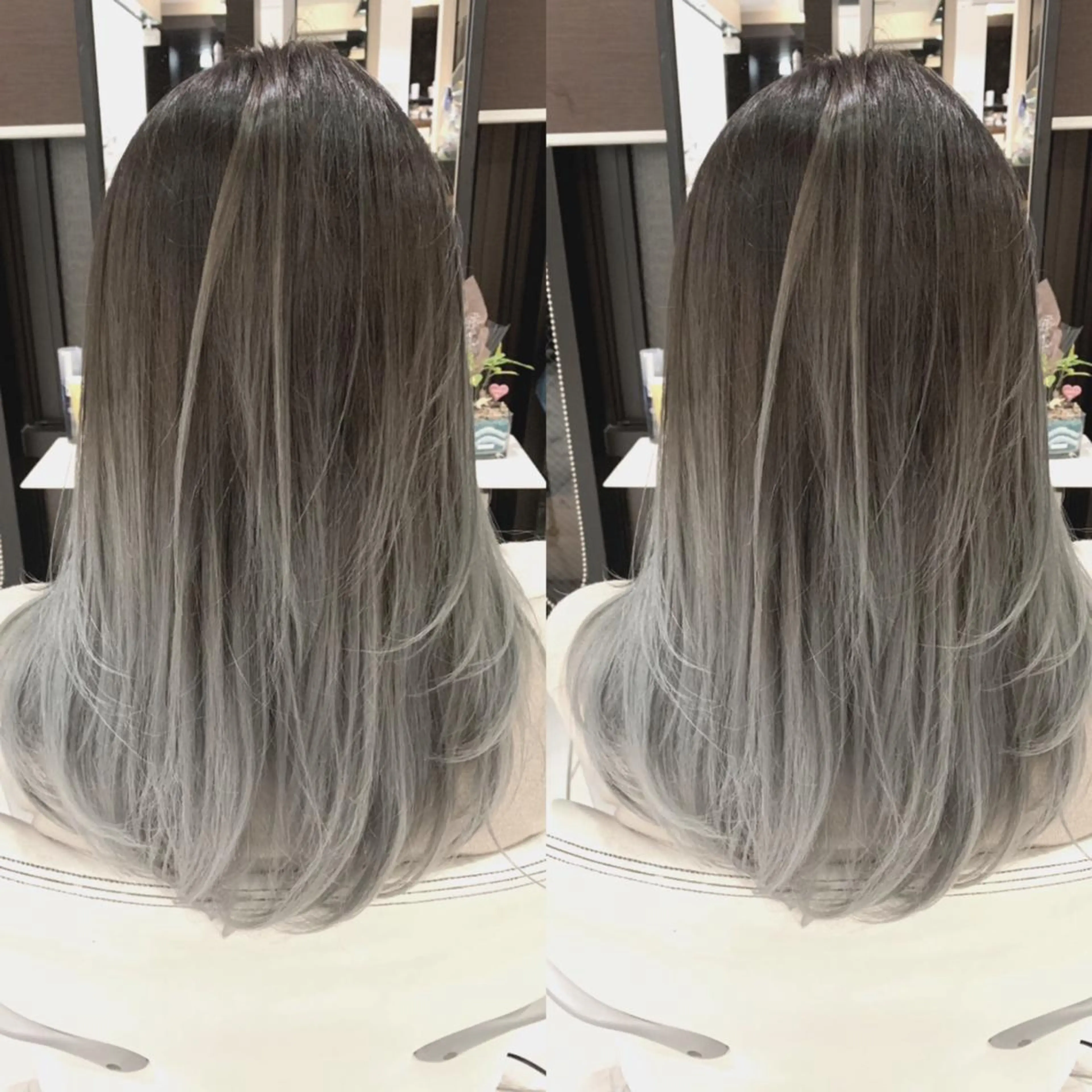 セミロング カラー パーマ ヘアアレンジ ブリーチ ケアブリーチ Merci メルシー 福岡、今泉のヘアスタイル