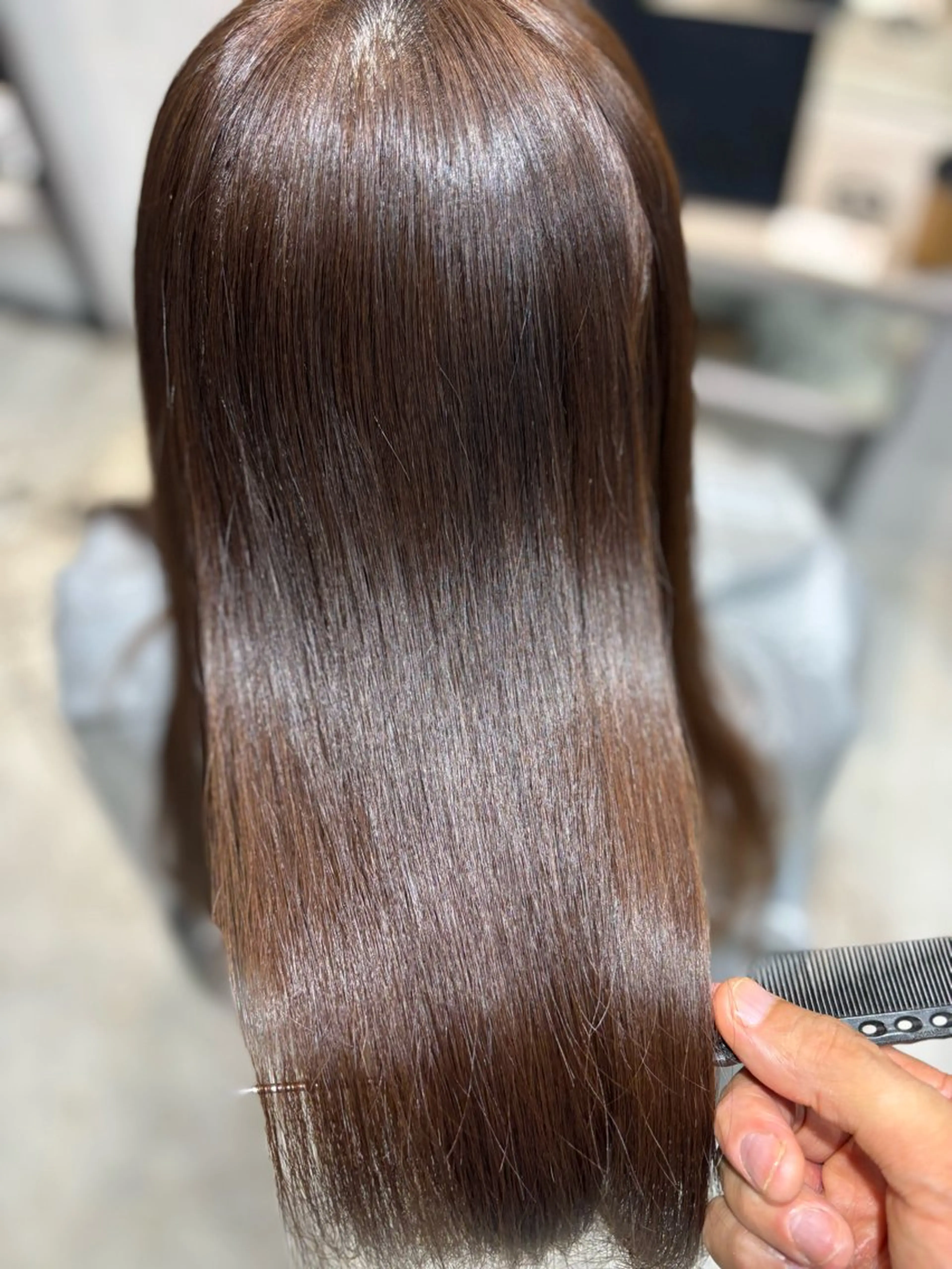 パーマ 縮毛矯正 酸性ストレート ストレートパーマ カット 縮毛矯正 トリートメント 艶髪酸性ストレート /髪質改善/寺田警二のヘアスタイル