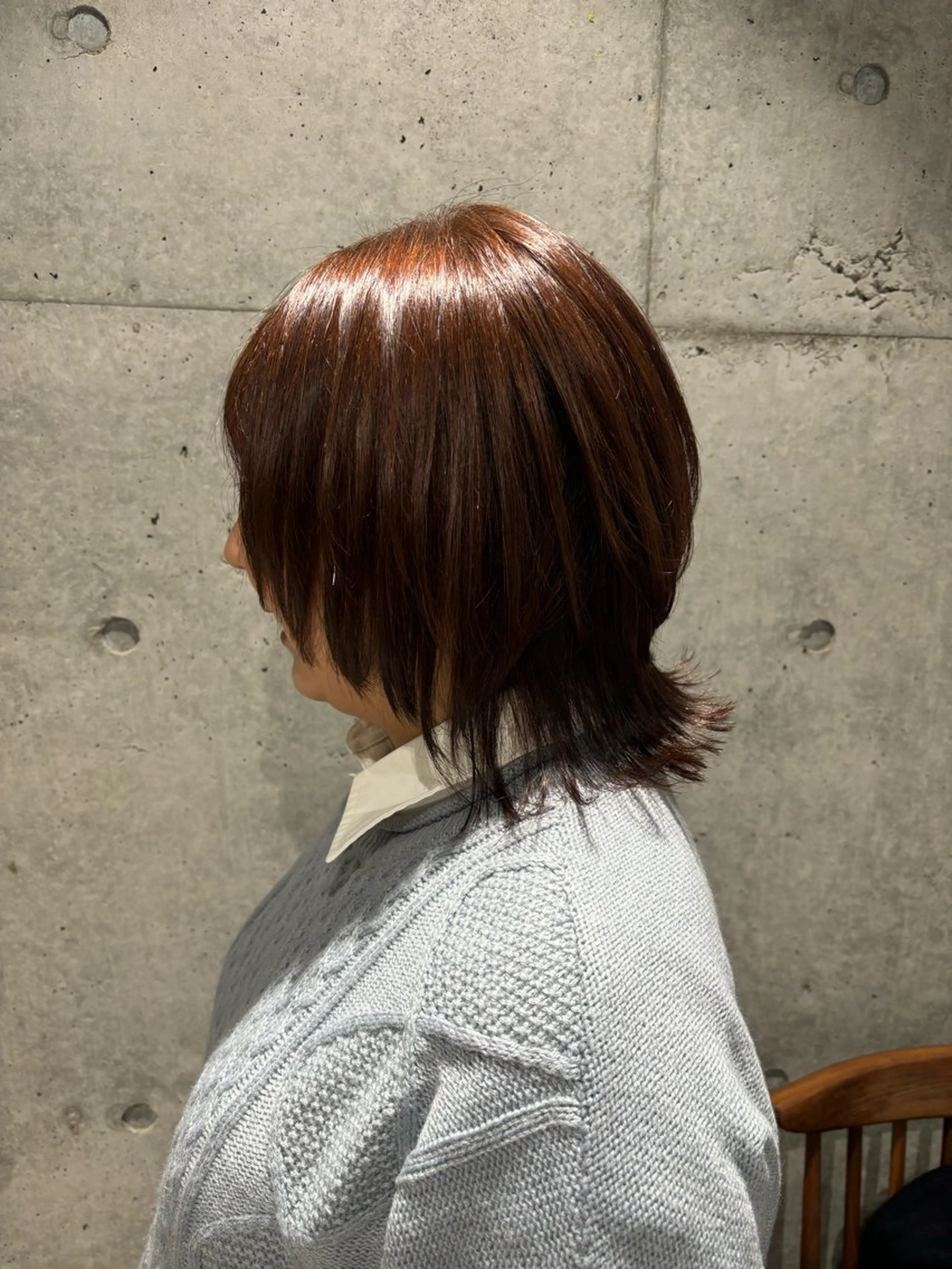 ミディアム 縮毛矯正 ウルフカット LOOSE立川 SHIMODA🧸のヘアスタイル