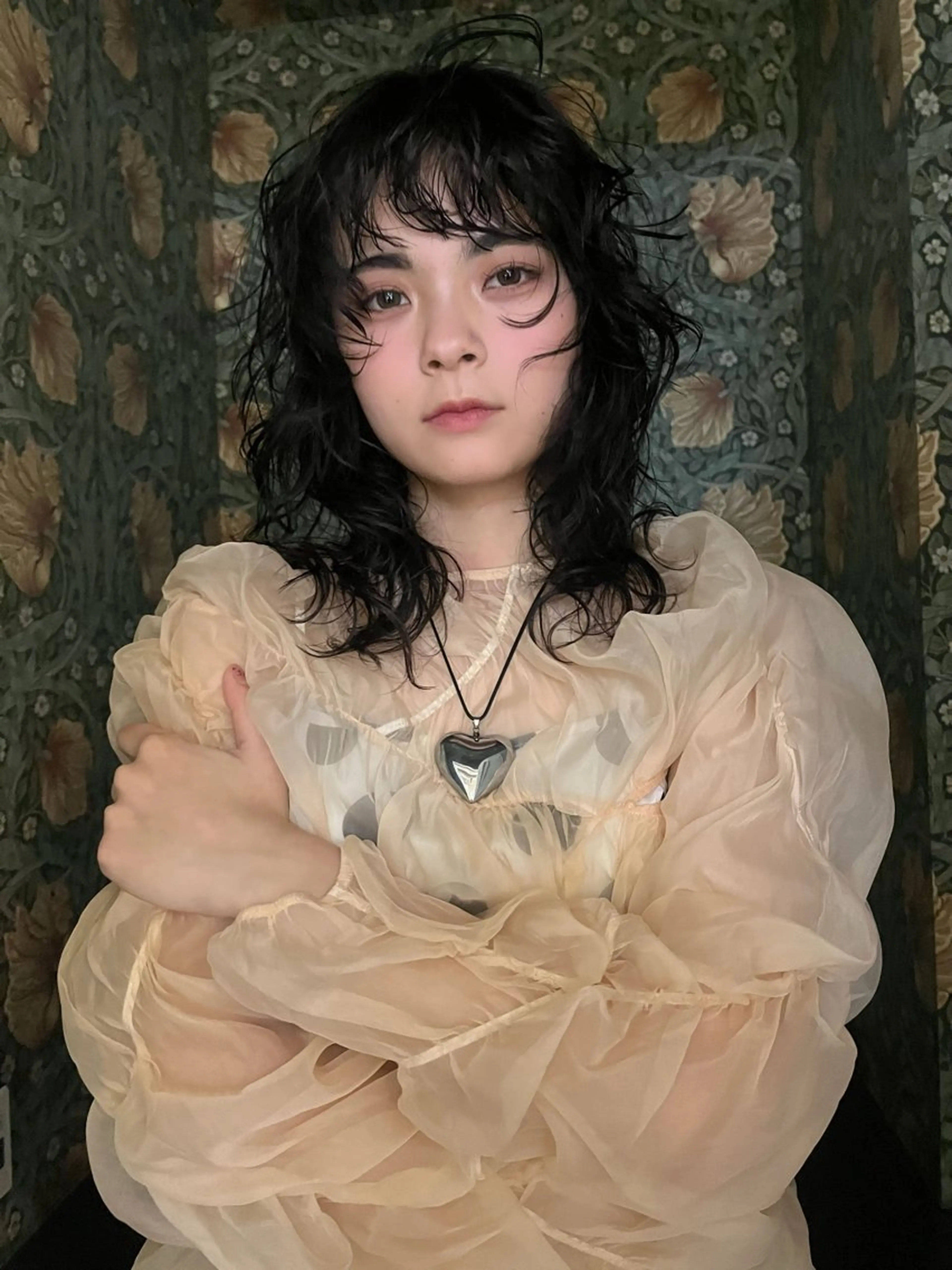 セミロング パーマ セミロングパーマ ニュアンスパーマ カット パーマ トリートメント 田中 里奈のヘアスタイル