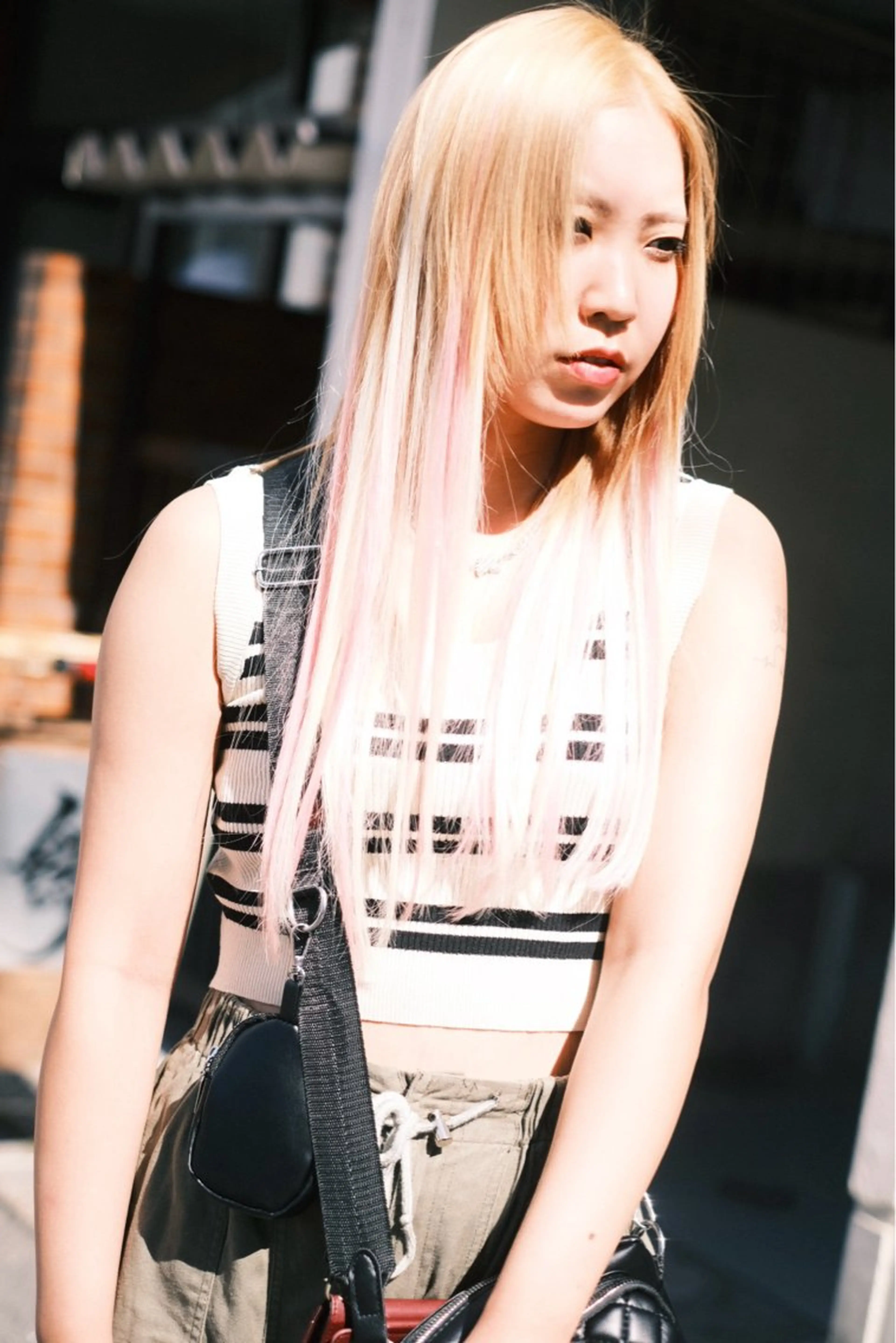 セミロング カラー ヘアアレンジ ヘアカラー エクステ T.a.g中崎町所属・個性爆弾💣 ダブルカラー/ゆかのヘアスタイル