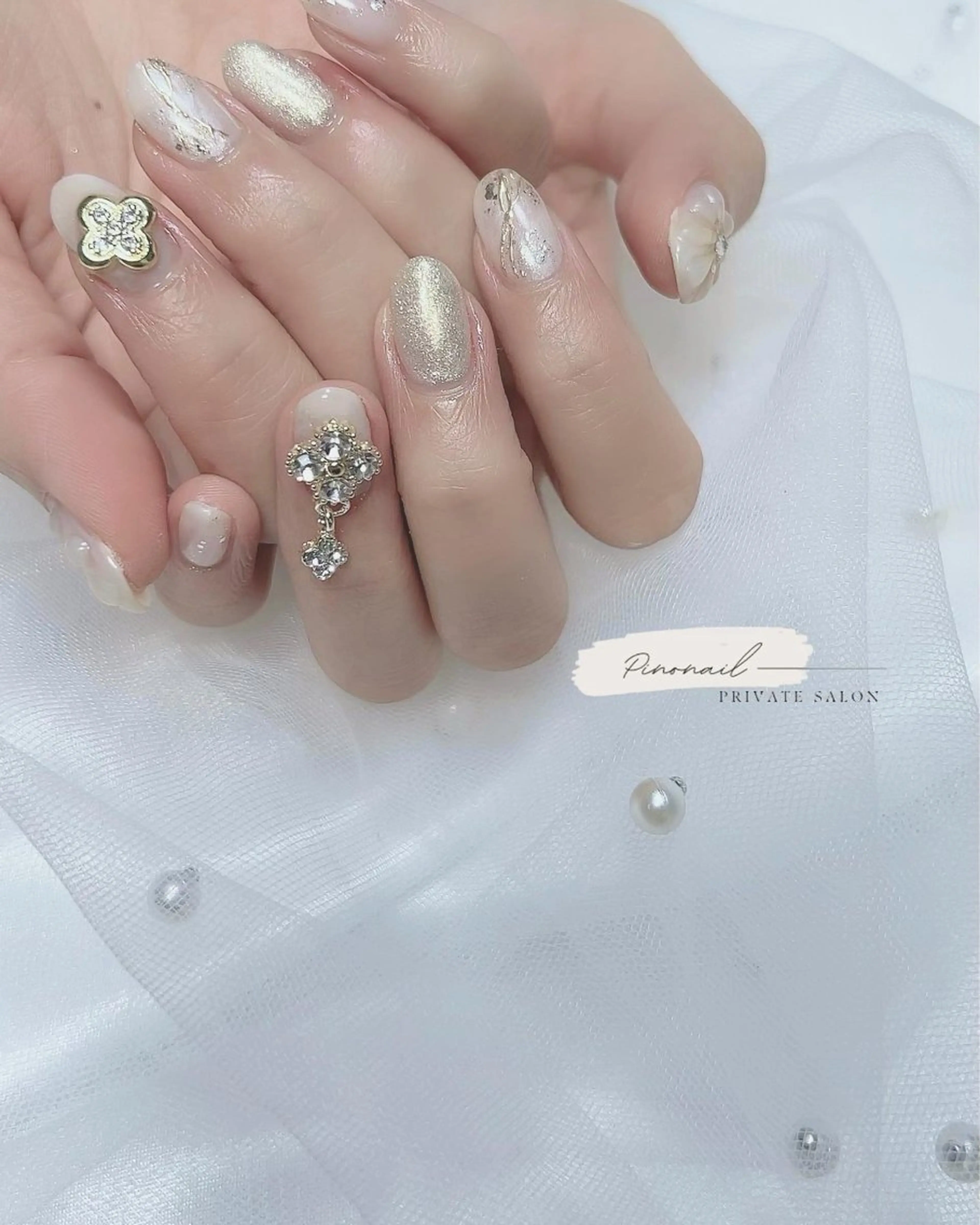ネイル ブライダルネイル ハンドネイル pinonail所属・Pino Nailのネイルデザイン