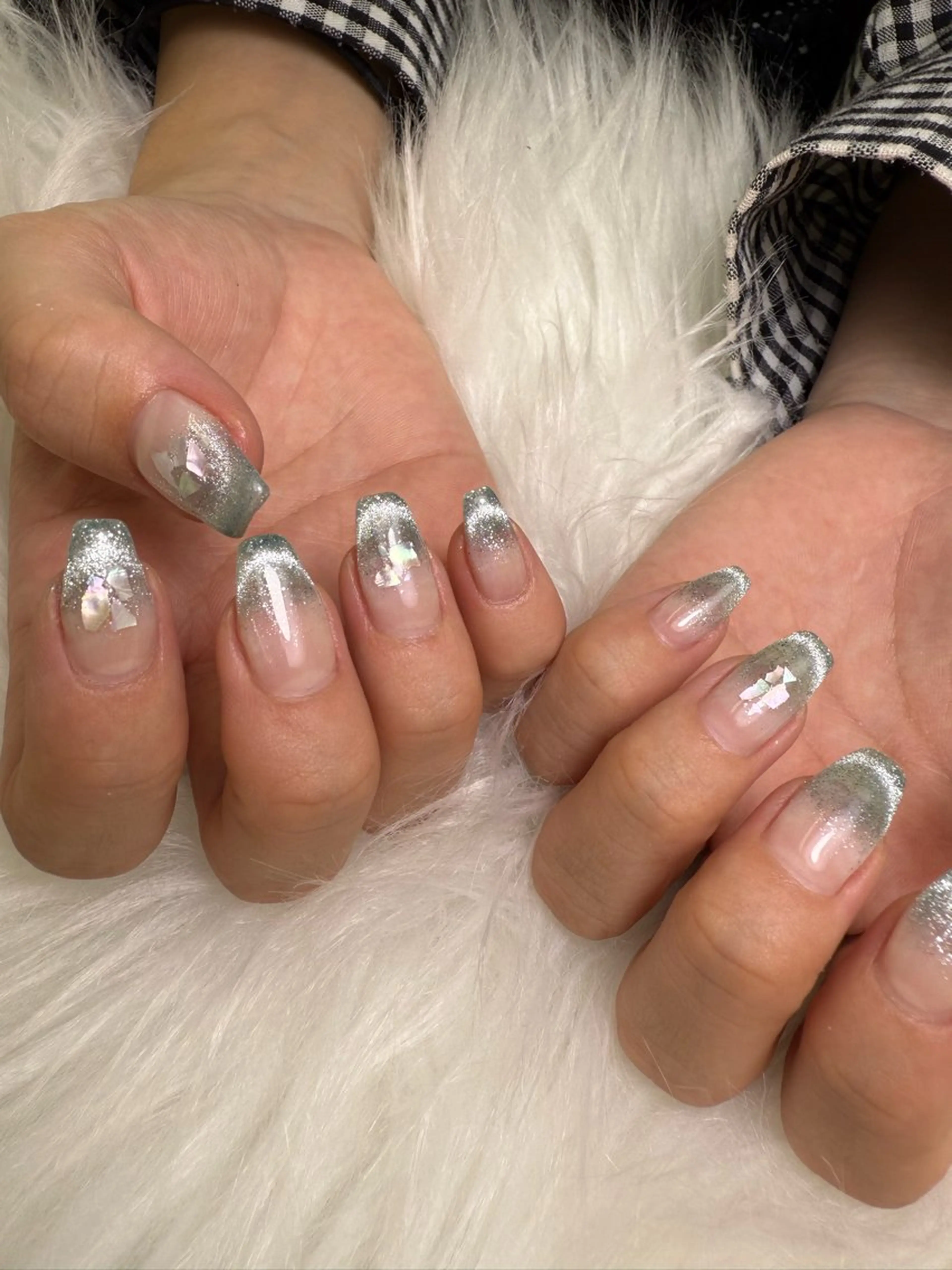 ネイル フレンチネイル マグネットネイル マグネットフレンチ nail salon BONはるのネイルデザイン