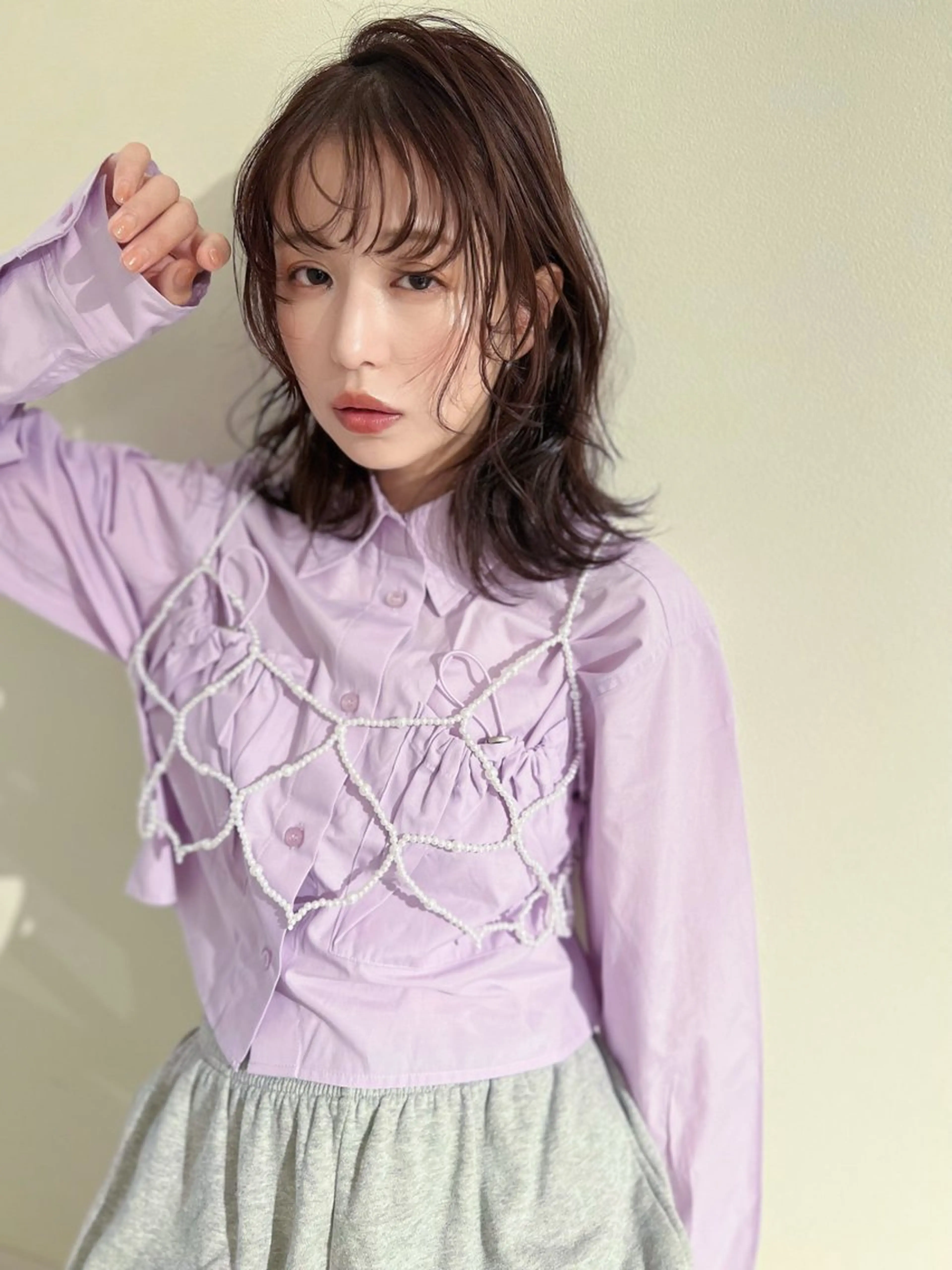 ミディアム カラー パーマ ヘアアレンジ 今井 由佳のヘアスタイル