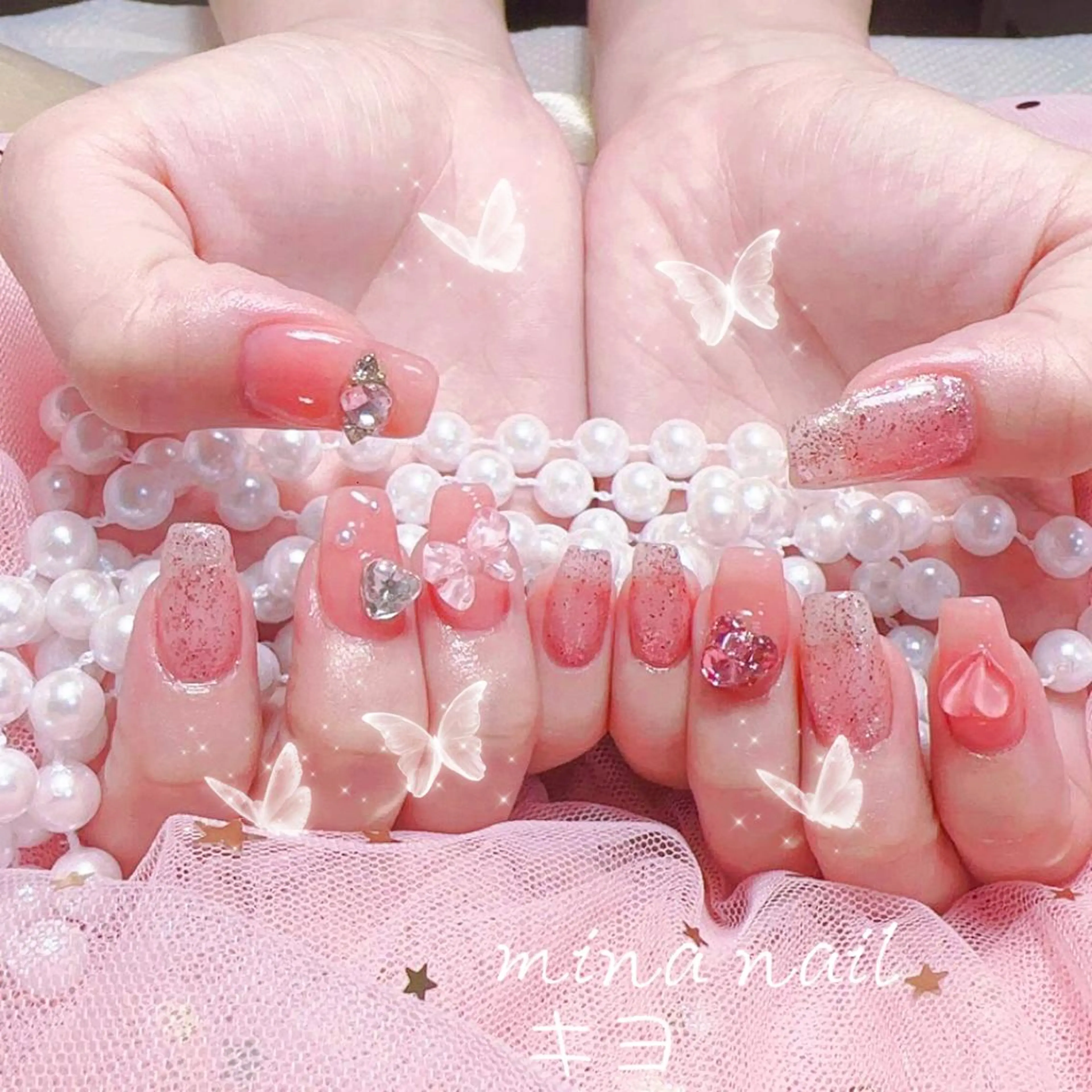 ネイル 🦋チップ長さだし 専門店🦋のネイルデザイン