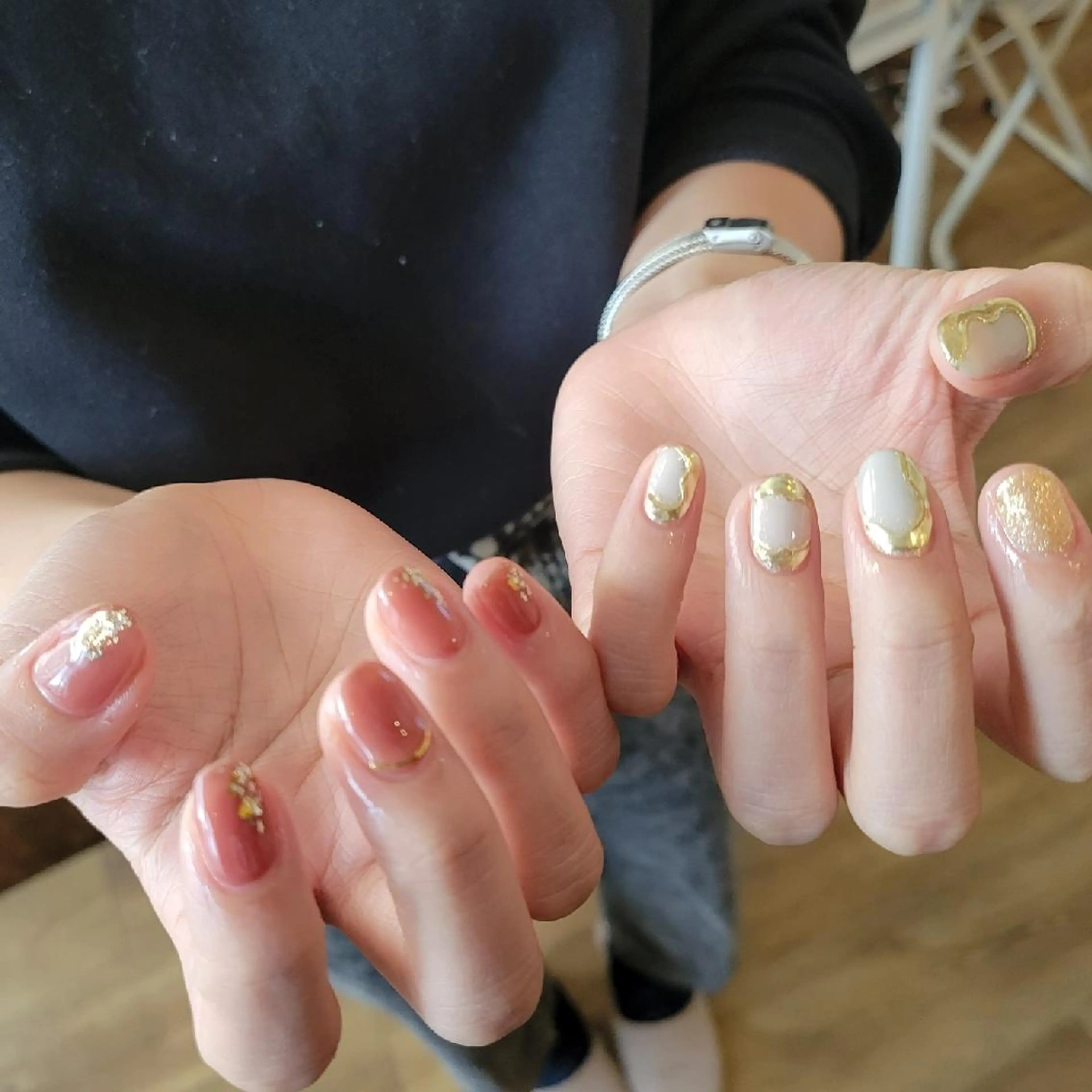 ミディアム カラー ネイル ミラーネイル ニュアンスネイル 櫛の屋浜口店所属・櫛の屋浜口店 sumireのネイルデザイン