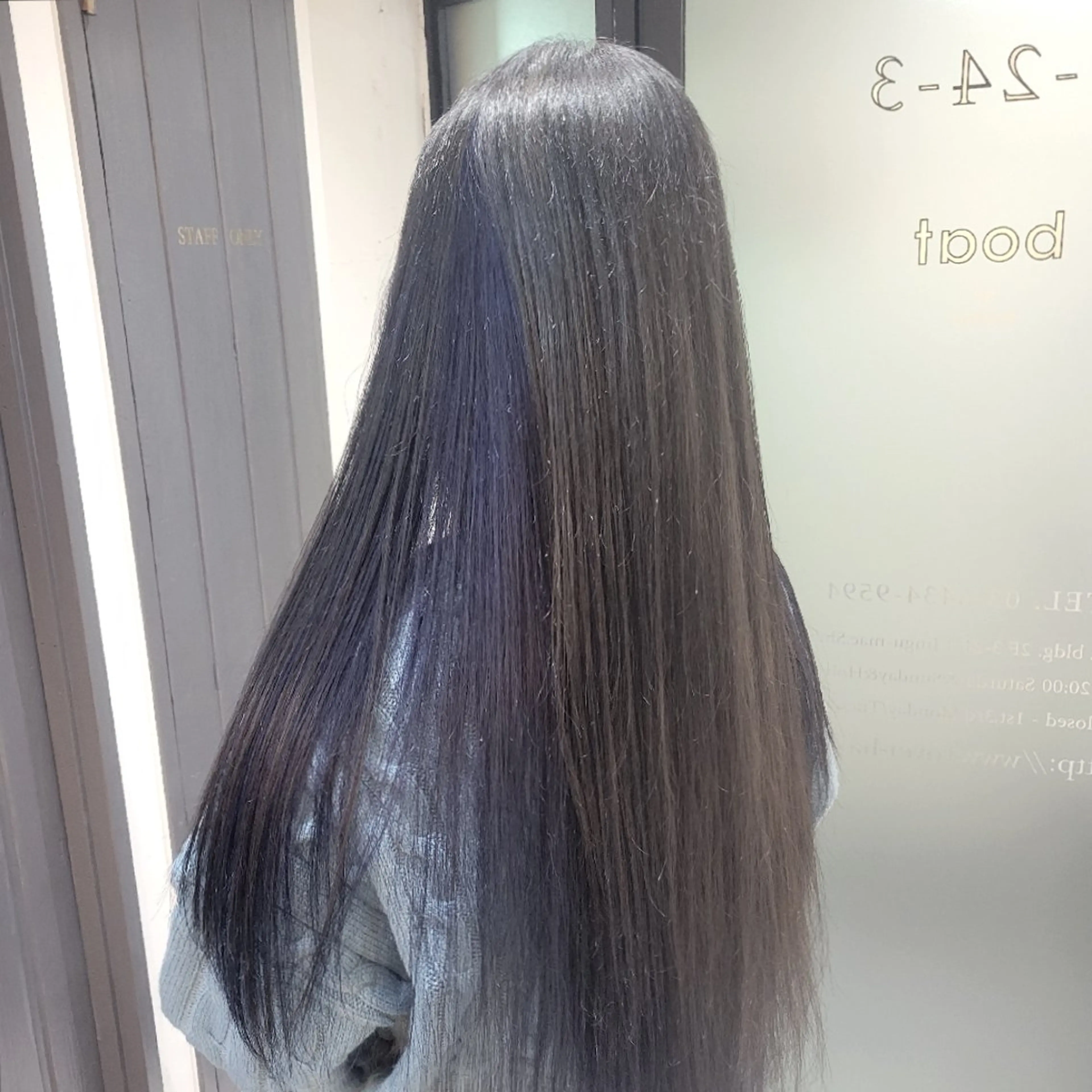 ロング カラー ヘアカラー RYU/毛流れパーマ /前髪立ち上げ⚡️のヘアスタイル