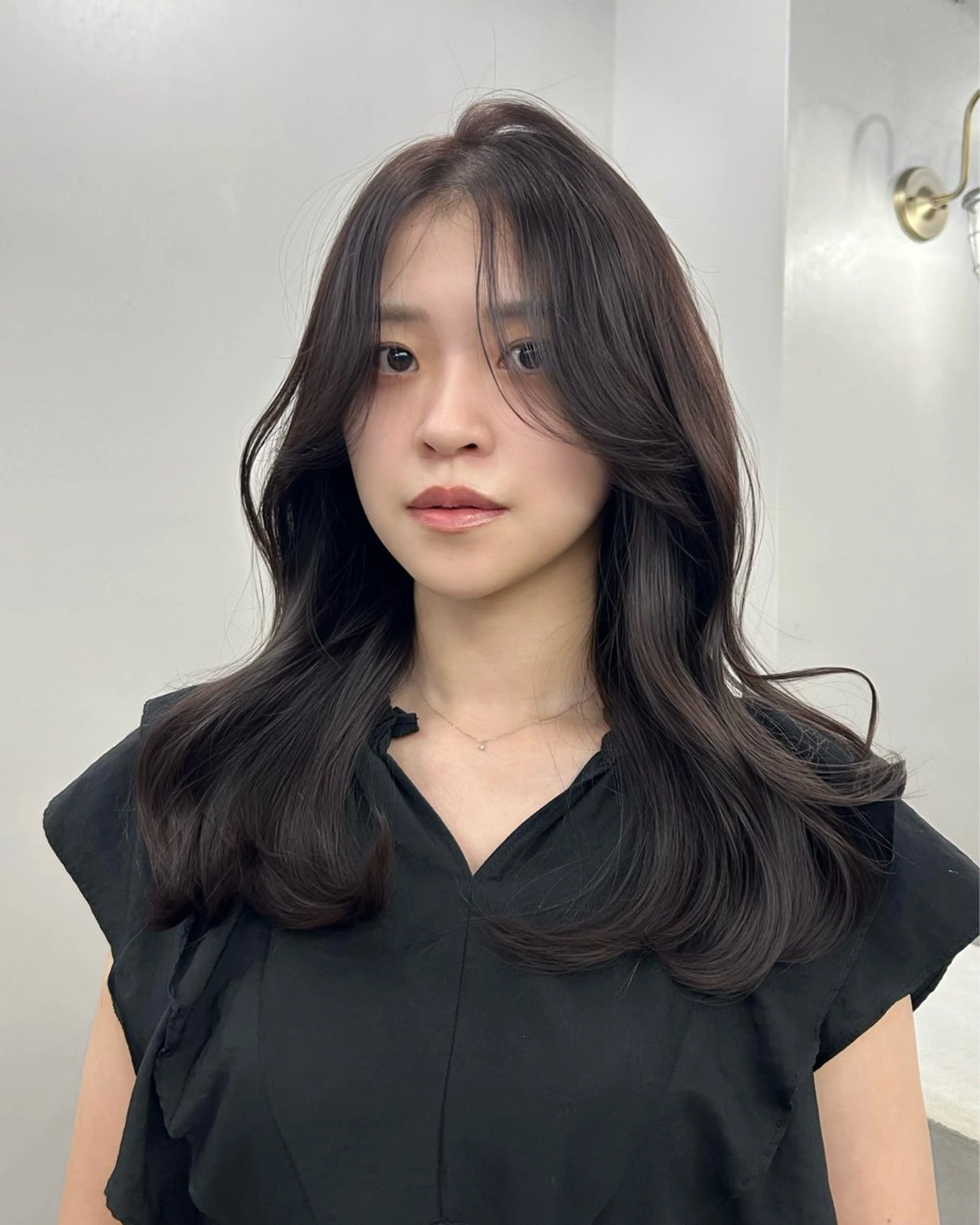 ロング カット ヘアカラー トリートメント ヘッドスパ レイヤーカット/韓国 🤎きのした いちかのヘアスタイル