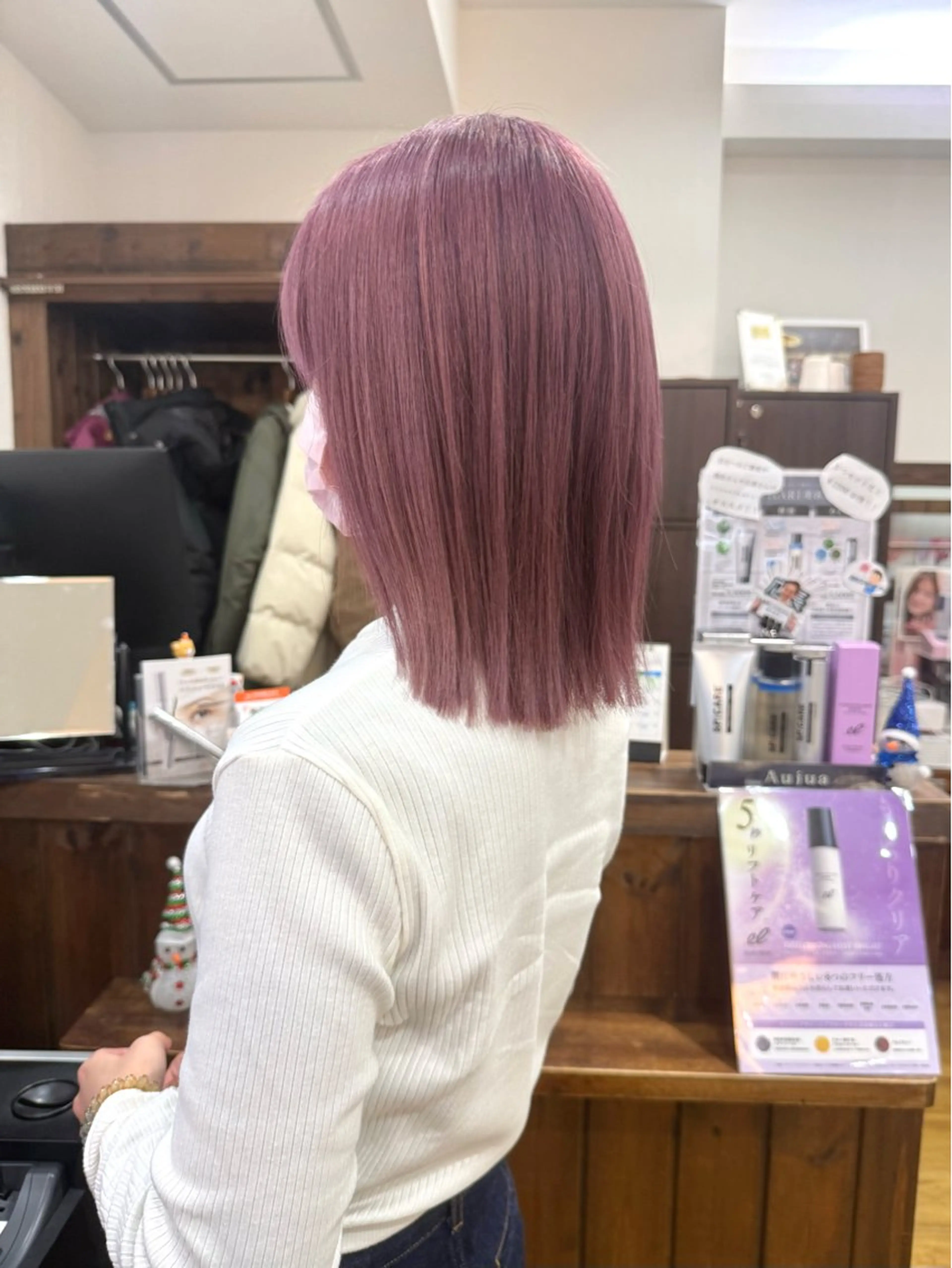 ミディアム カラー ラベンダーカラー ラベンダーピンク ピンクカラー ヘアカラー 💖ダブルカラー/ ヘアセット/晴香💖のヘアスタイル