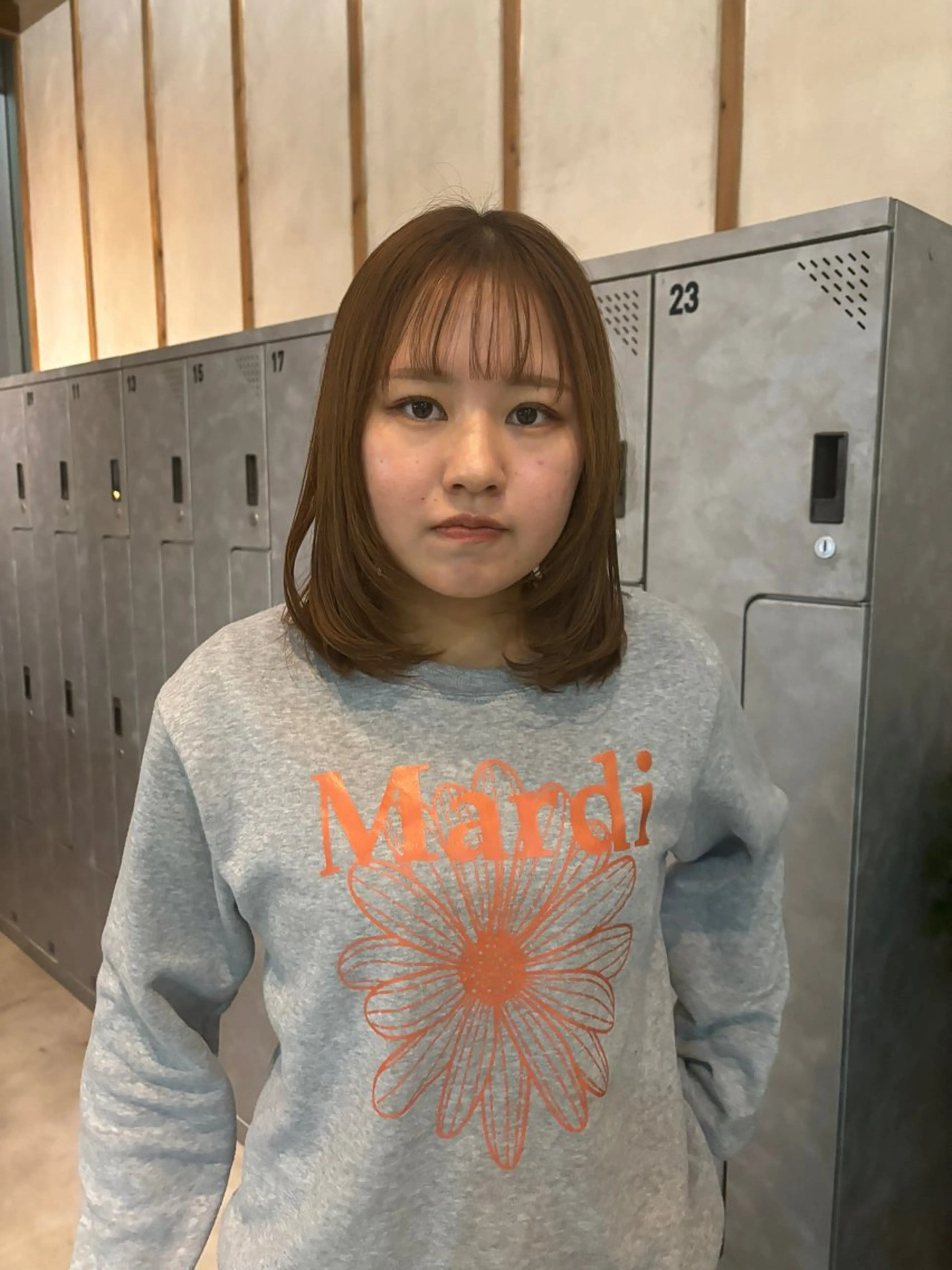 ミディアム カラー 詩織/パーマ /代官山のヘアスタイル