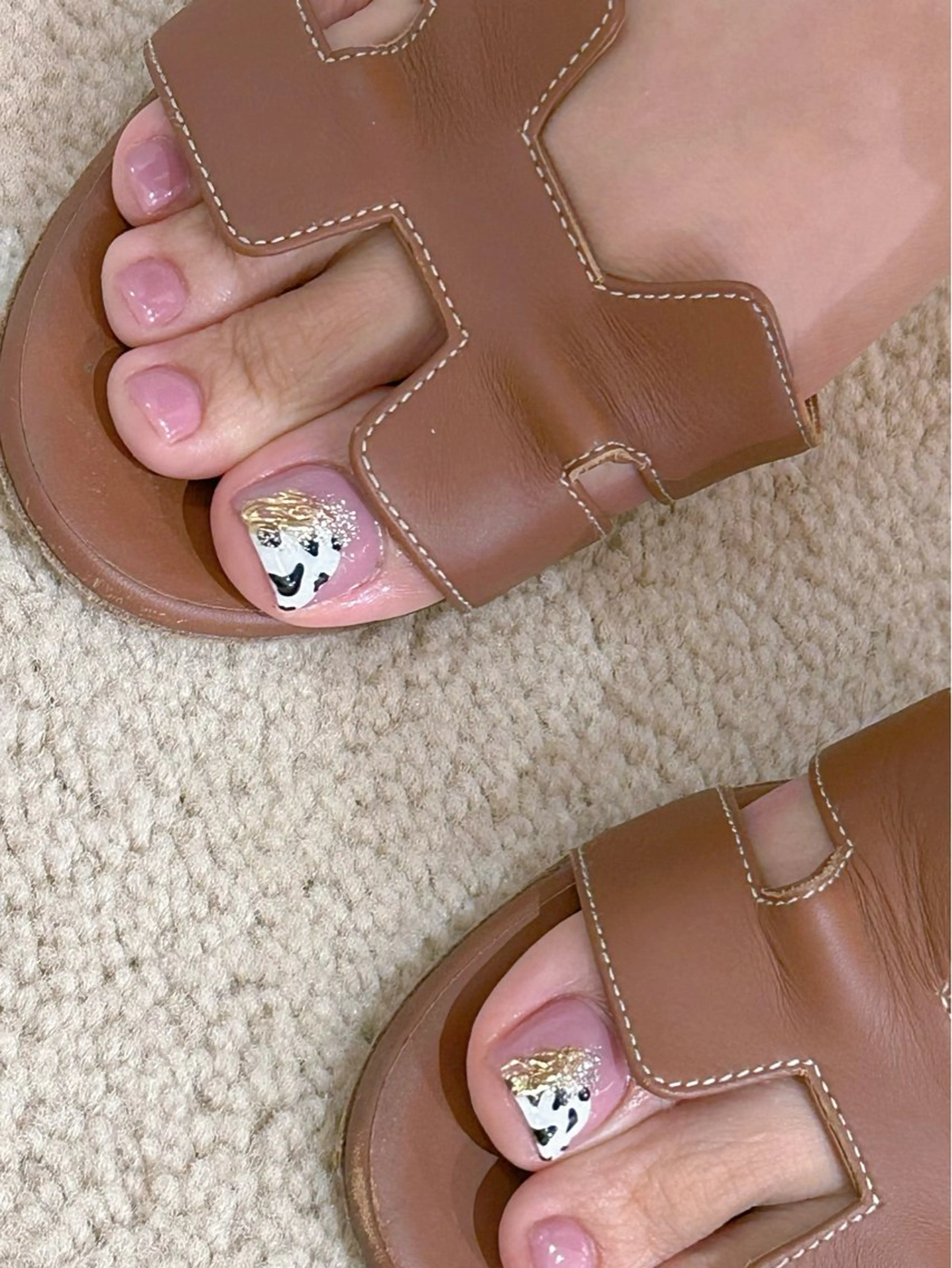 ネイル アニマル柄 アートネイル ラメ(グリッター) ミラーネイル Bianca栄店 はるなのネイルデザイン