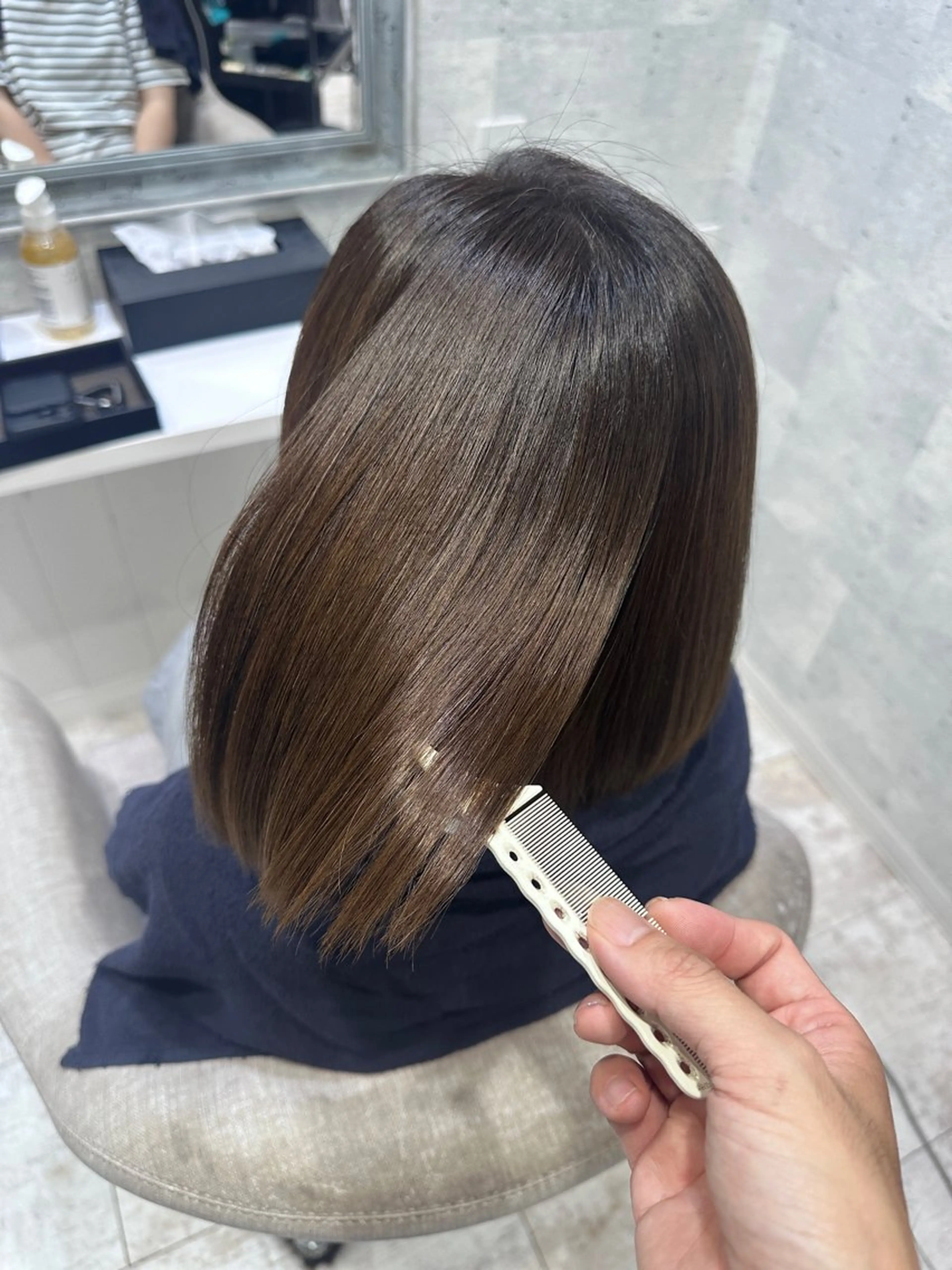 ミディアム カラー カット ヘアカラー トリートメント 西山 将太のヘアスタイル