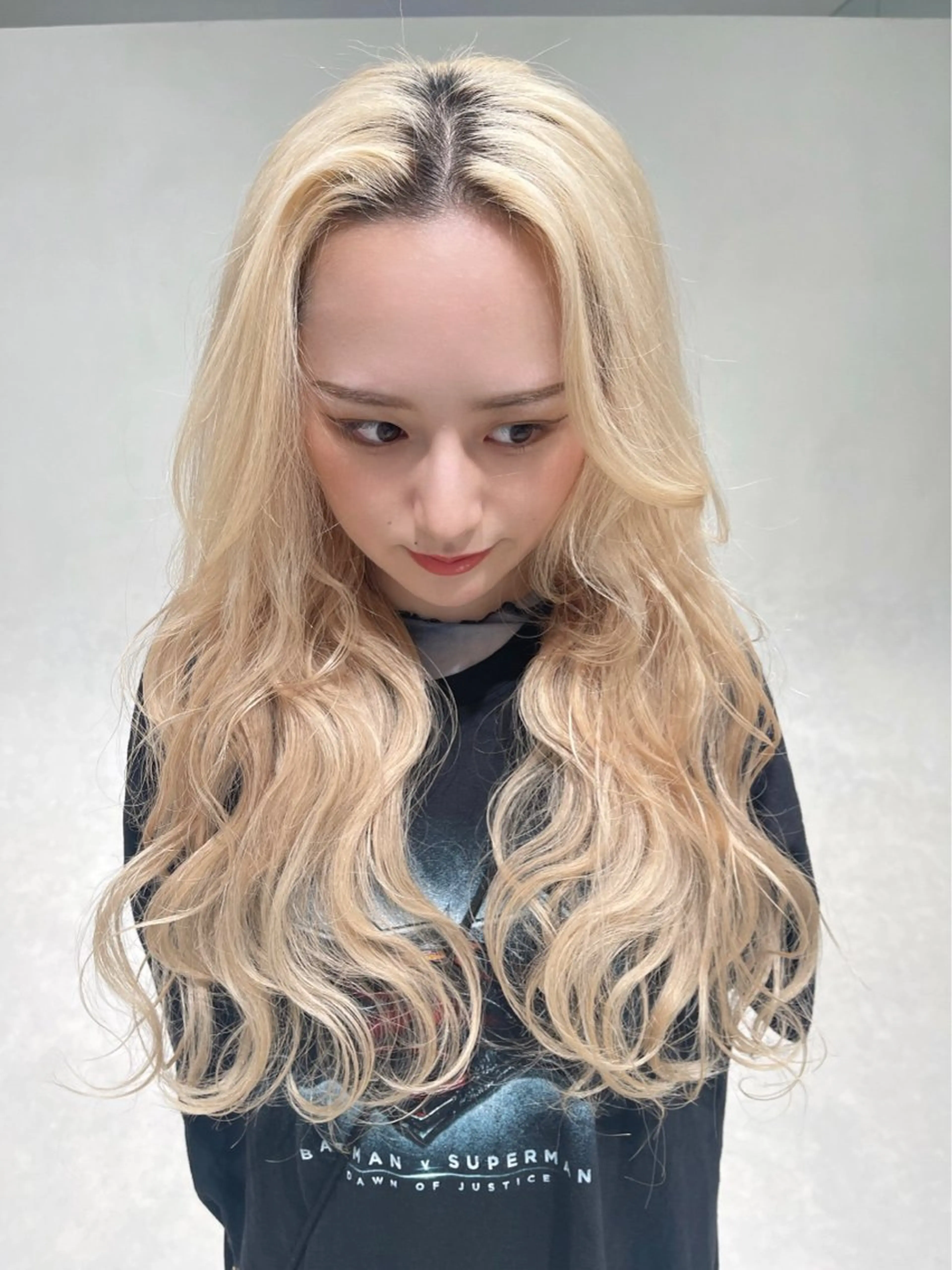 ロング カラー ヘアカラー トリートメント 🎀ミルクティー/暖 色×レイヤー/マリアのヘアスタイル