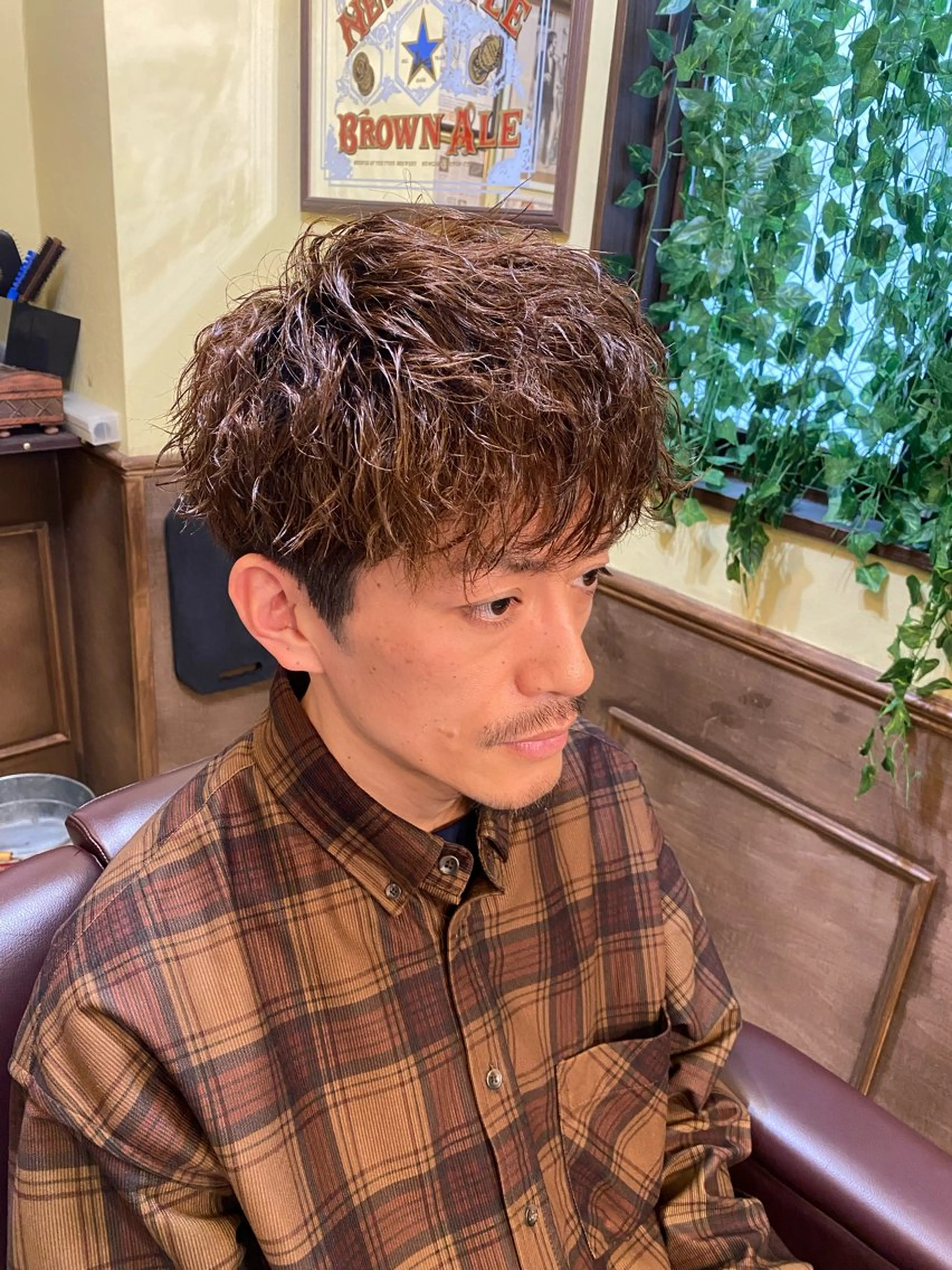 ショート パーマ メンズ 💈メンズカット 中野💈志賀 隼樹のヘアスタイル