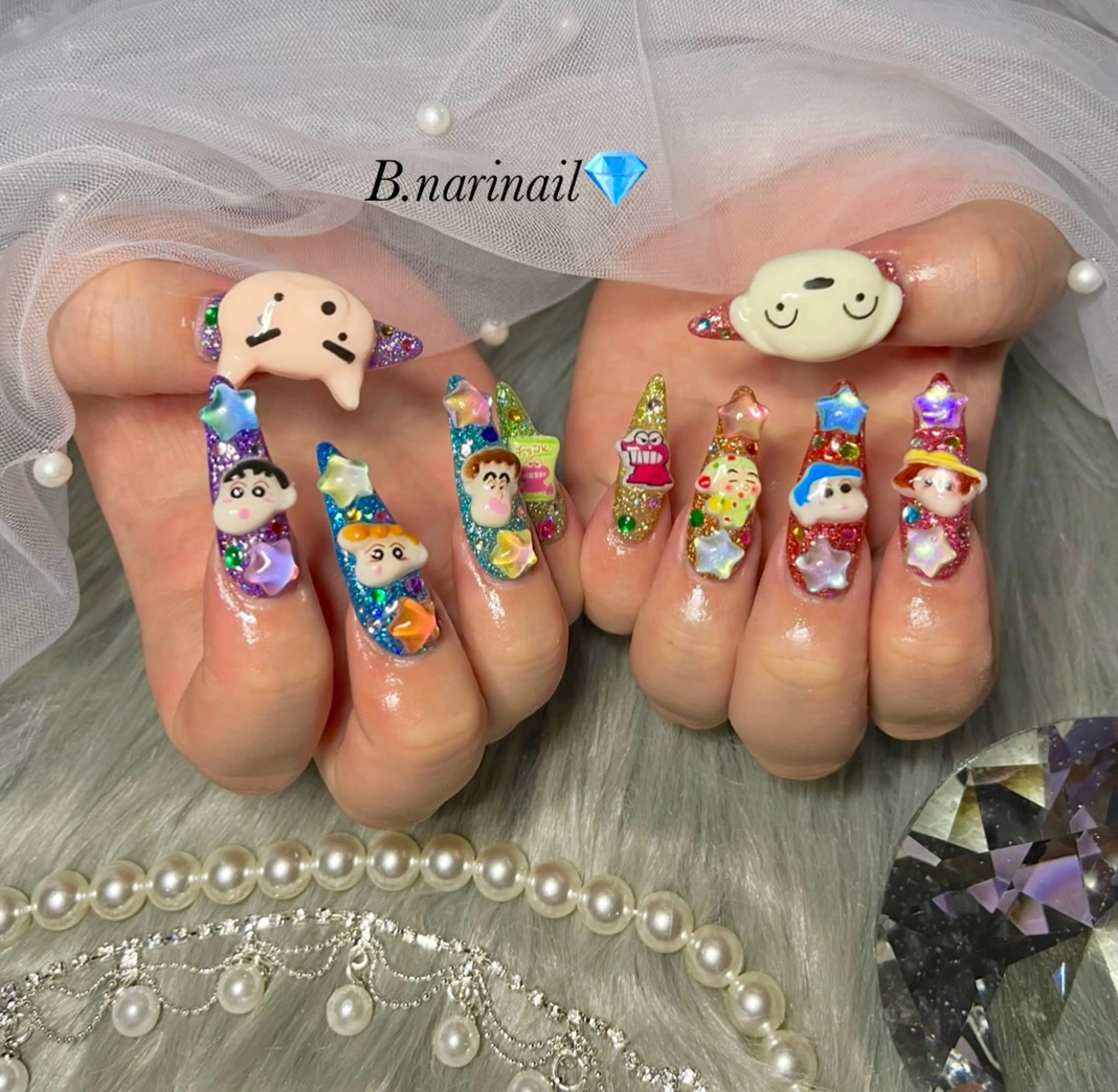 やり放題(XL)✨チップスカルプで長さだし✨オフなし❌ケア込み💎 無制限パーツ付け放題💖の写真