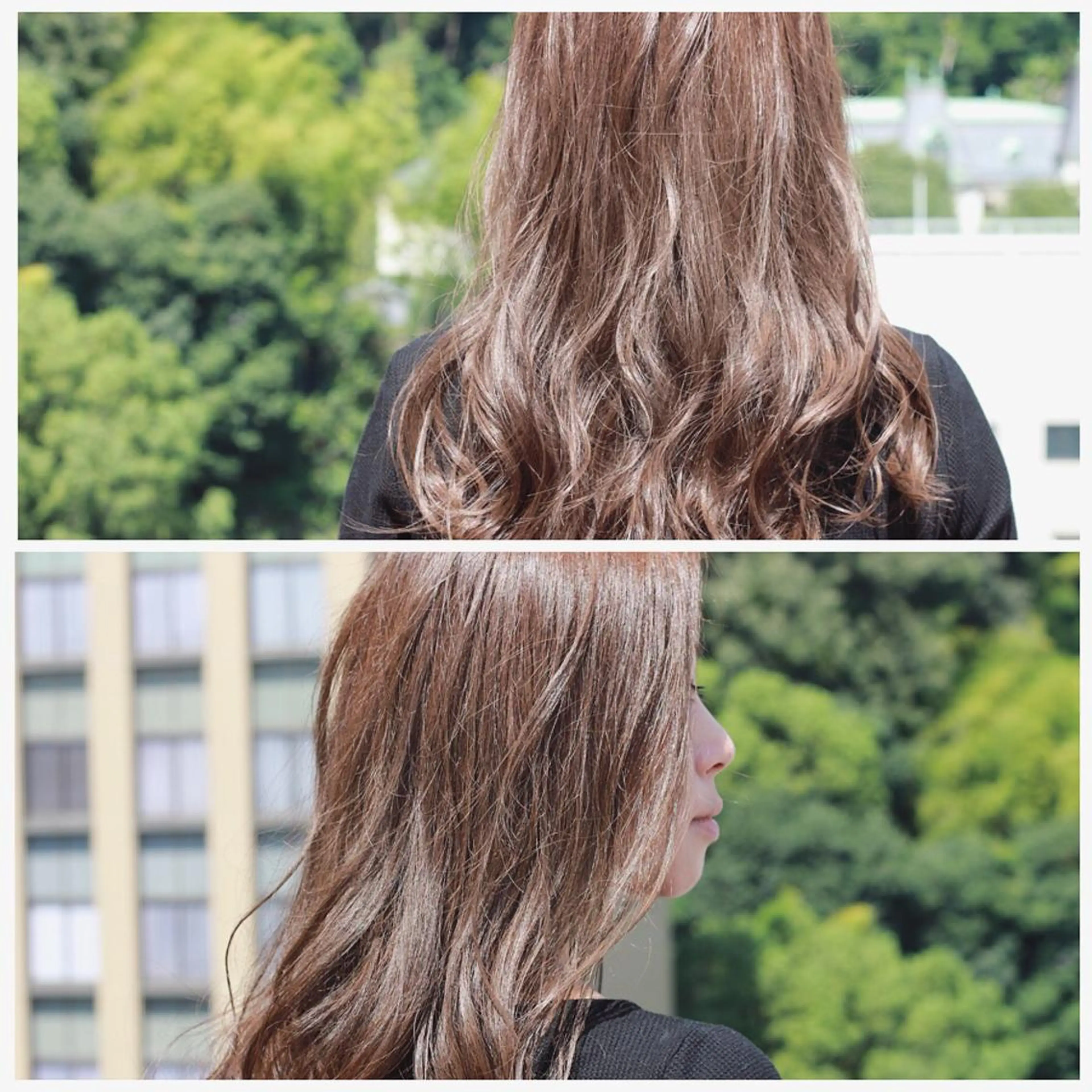 ロング カラー ベージュカラー ハイトーンカラー ハイトーンベージュ カット パーマ Viage （ビアージュ）のヘアスタイル