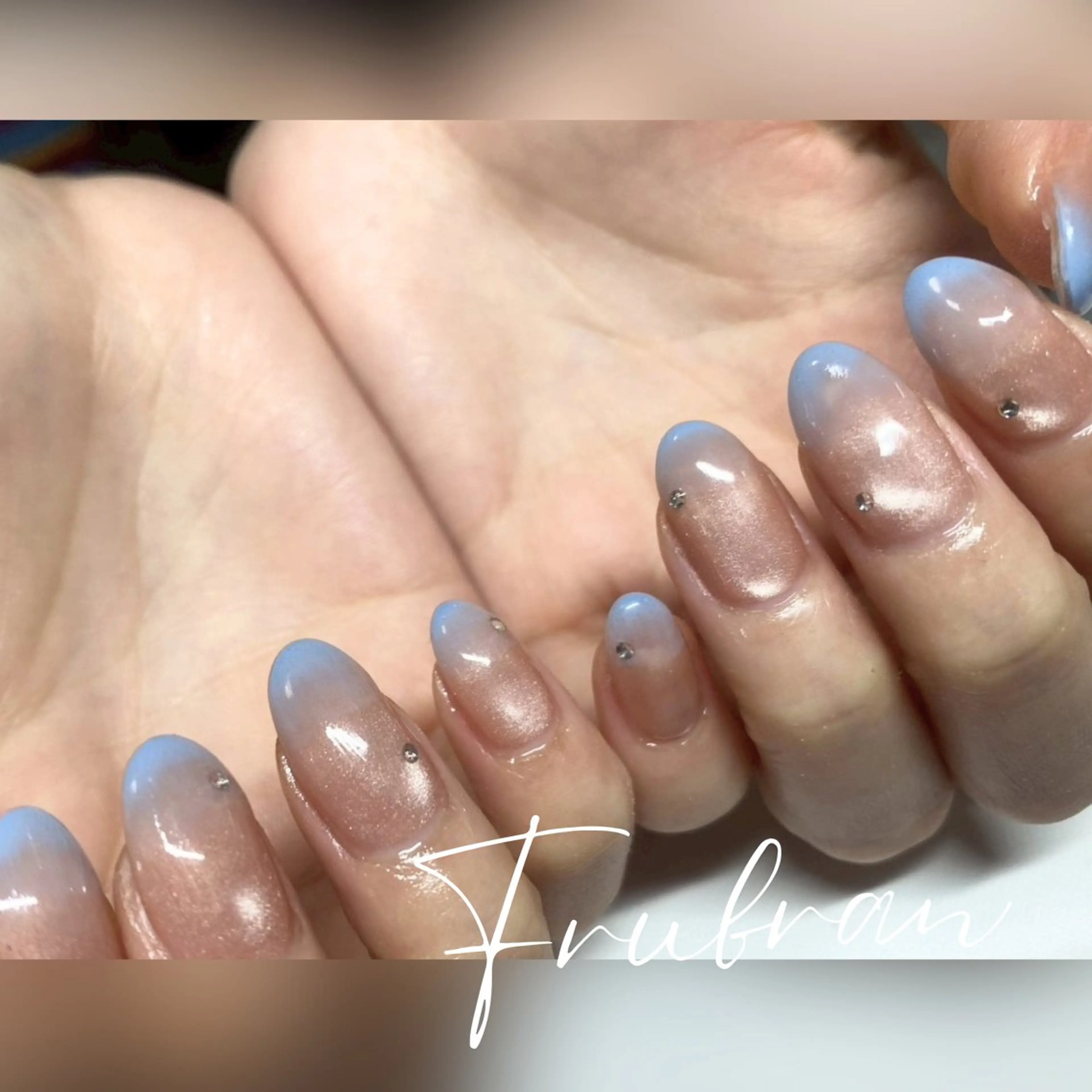 ネイル アートネイル マグネットネイル ミラーネイル ニュアンスネイル ハンドネイル Frubran フルーブランのネイルデザイン