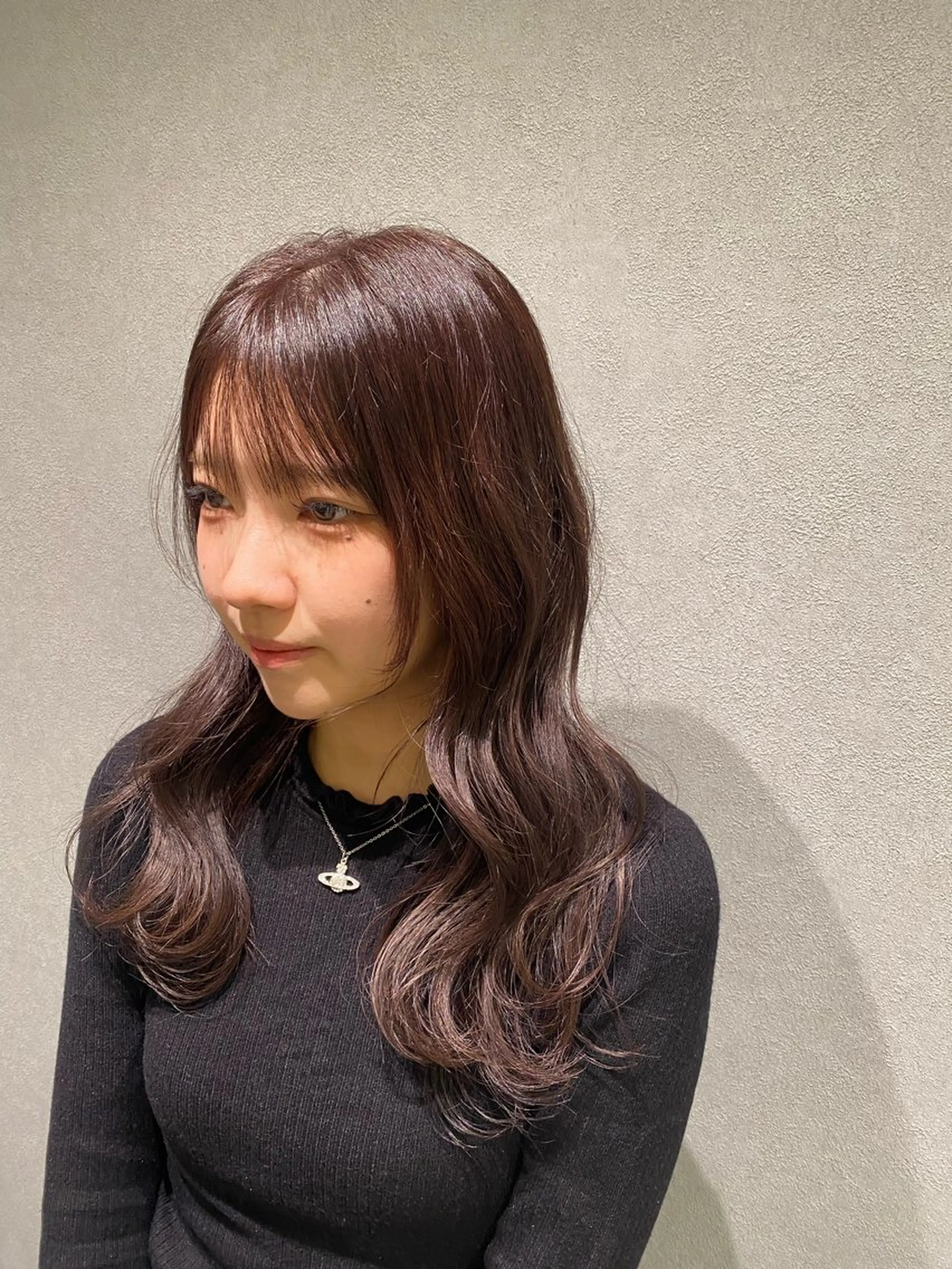 セミロング カラー ベージュカラー ブリーチ ショコラベージュ ラベンダーカラー Chouette .ayakaのヘアスタイル