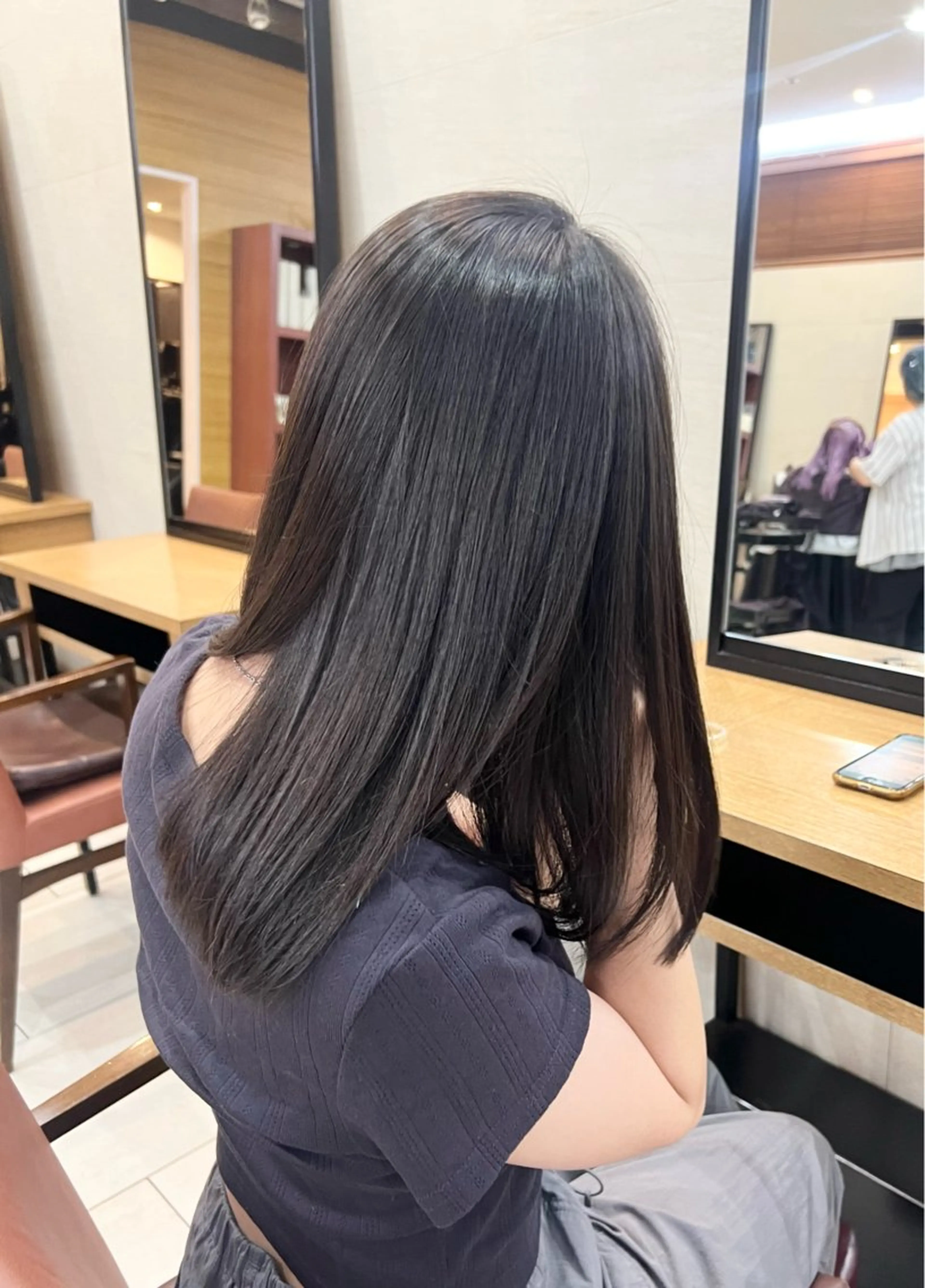 セミロング カラー 透明感カラー ヘアカラー トリートメント 艶カラー/透明感 /ヒグチアオイのヘアスタイル