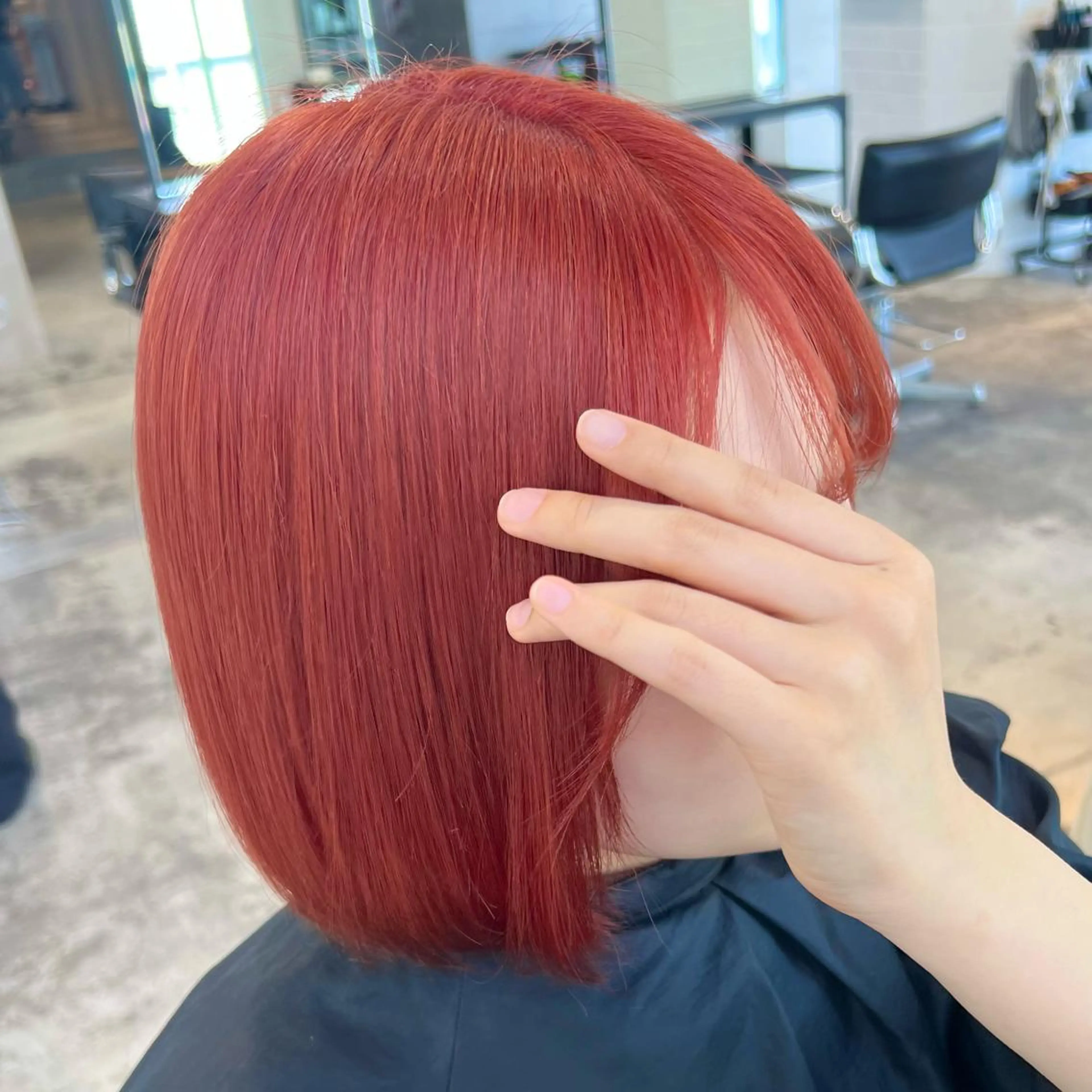 ミディアム カラー ヘアカラー トリートメント 🌼動き×透明感🩵 ハイトーン/ナナのヘアスタイル