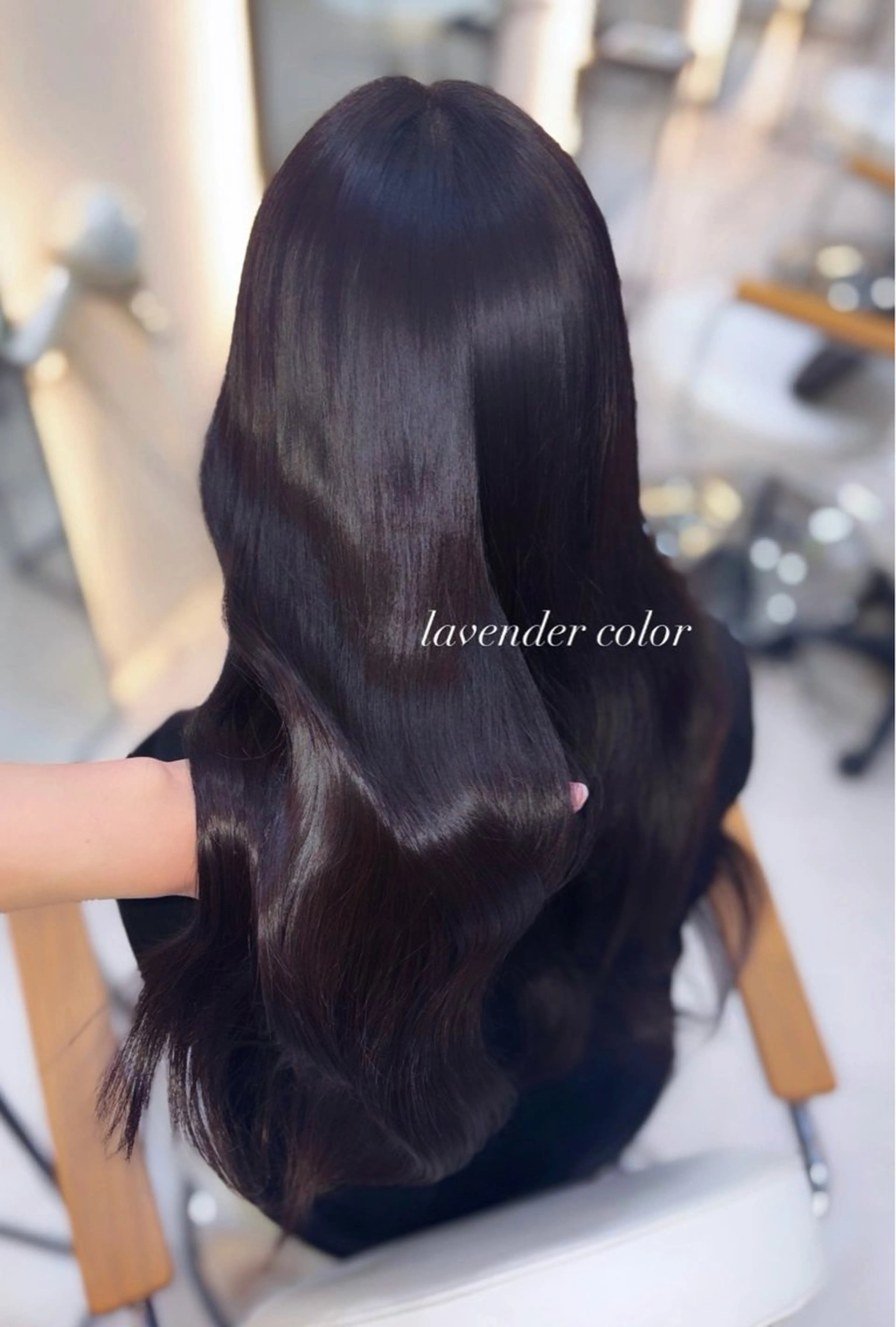 ロング カラー ラベンダーカラー トリートメント カット ヘアカラー トリートメント 艶髪・透明感カラー・ 韓国ヘア・Yuriのヘアスタイル