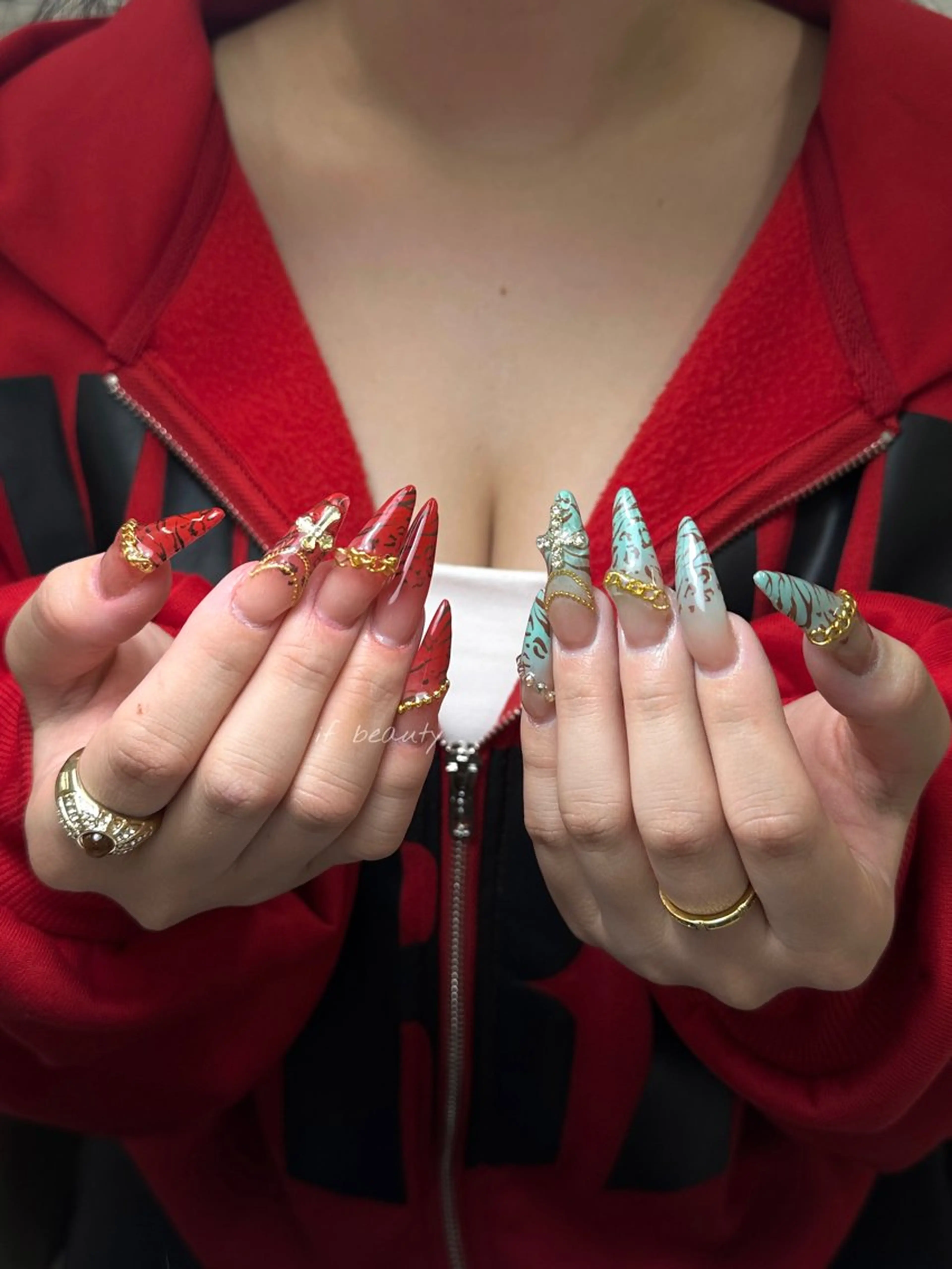 ネイル アートネイル ジェルネイル パラジェル ワンホンネイル ハンドネイル if Hair＆Nail Salon所属・IKA /海外ネイル /個性派/ワンホンのネイルデザイン