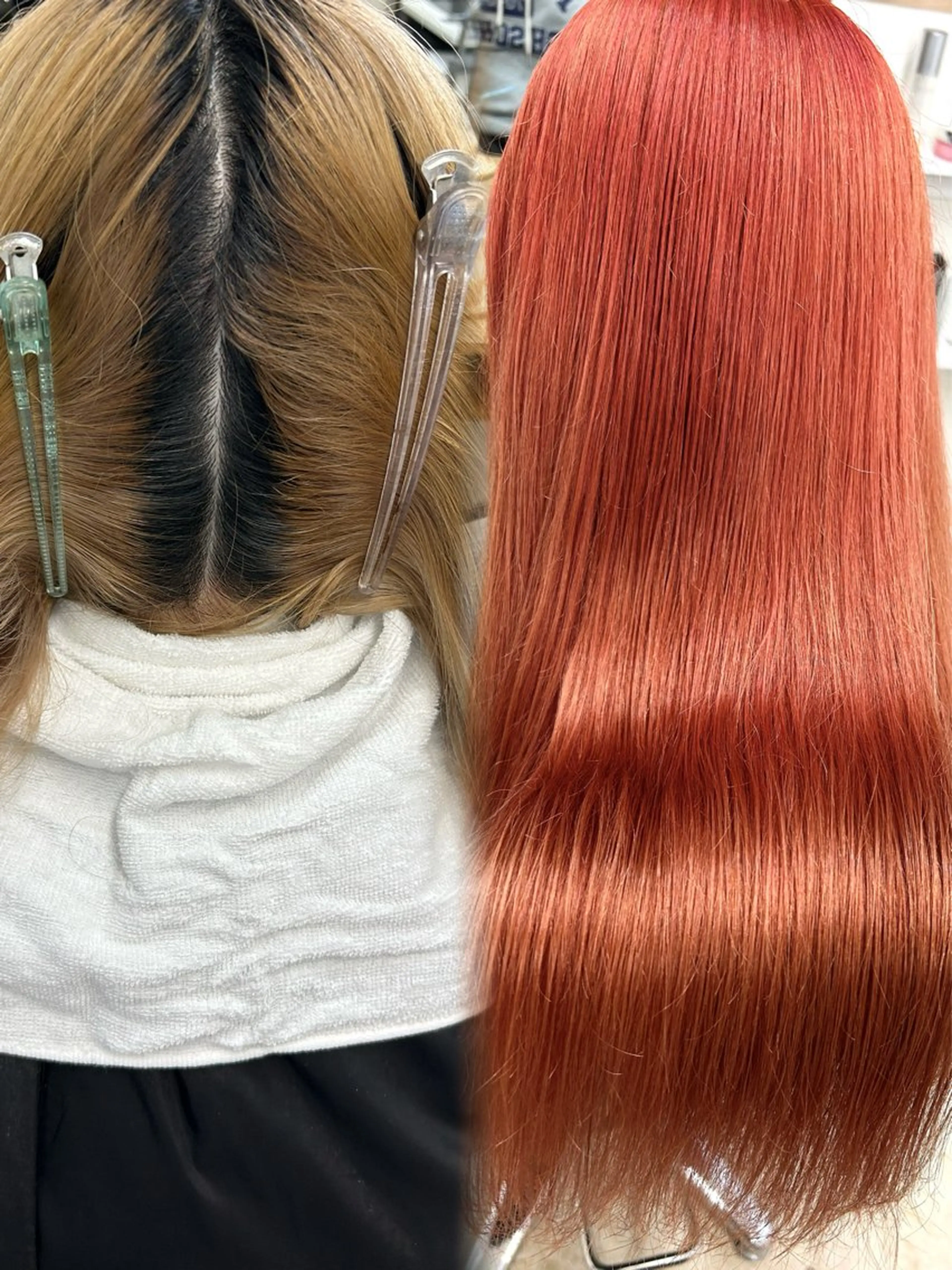 ロング カラー ヘアカラー トリートメント ケアブリーチ /髪質 改善/古橋圭史郎のヘアスタイル