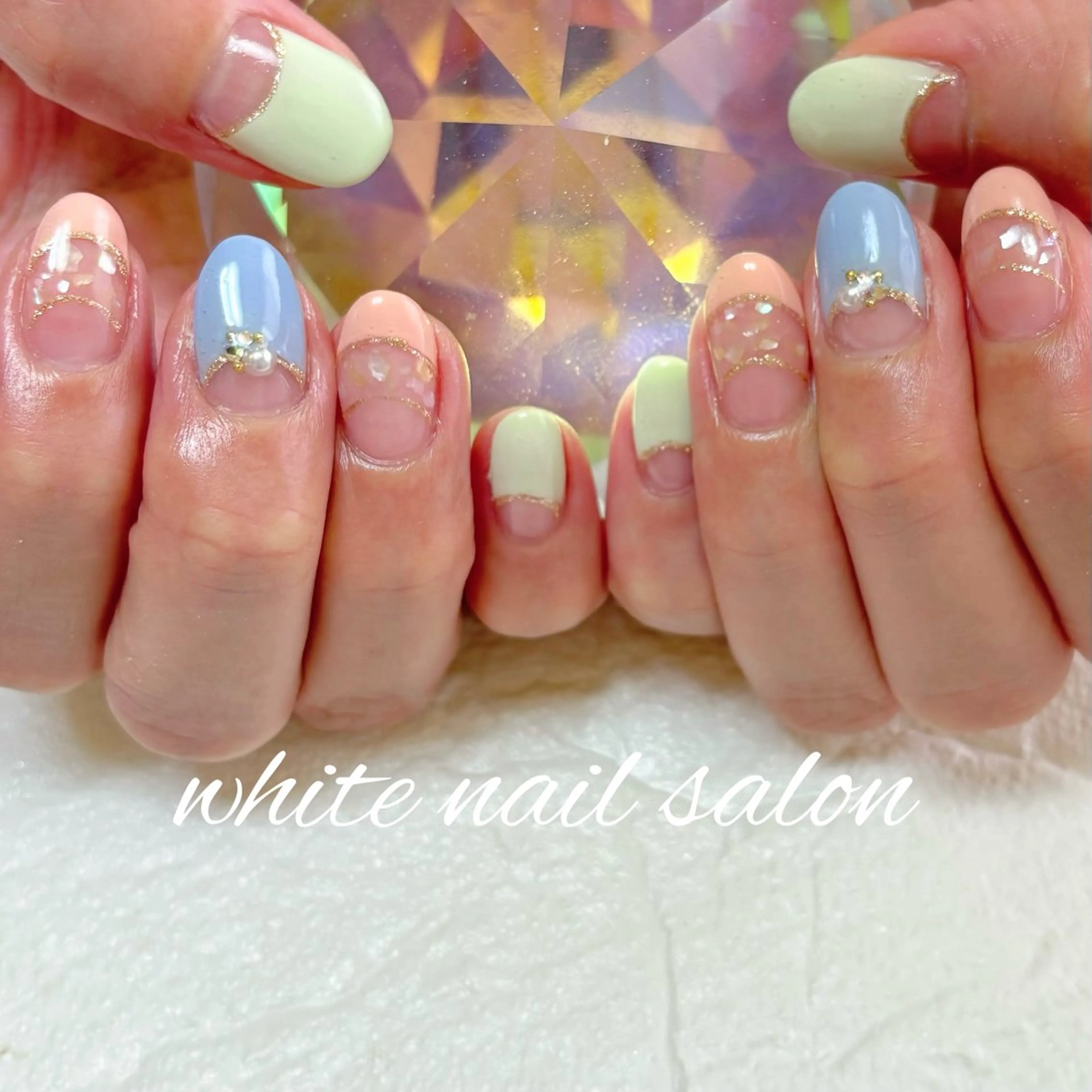 ネイル ホワイト ハンドネイル white nail salonのネイルデザイン