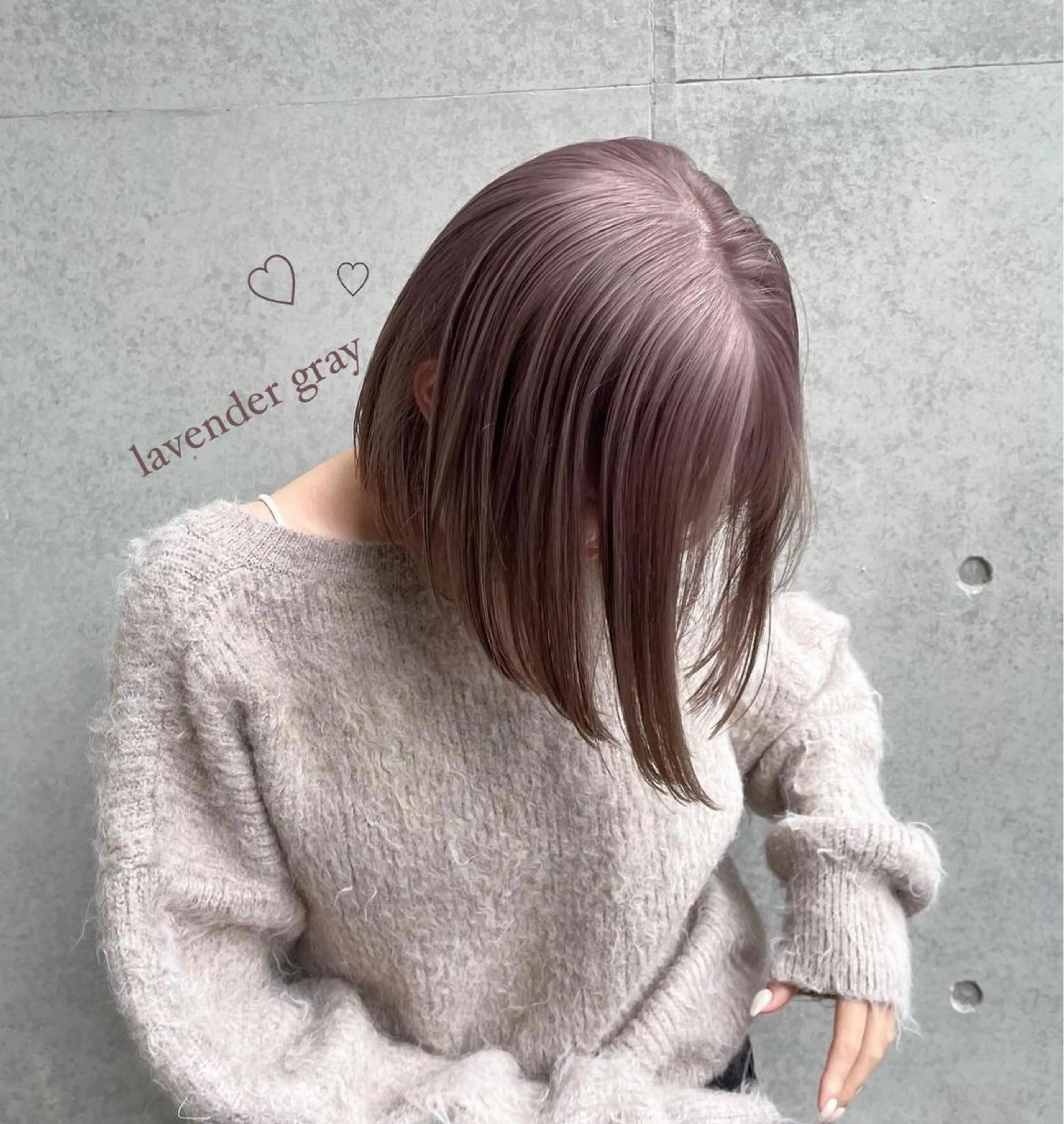 ミディアム カラー ブリーチ ラベンダーカラー ナツミ/透明感カラー /酸性縮毛矯正のヘアスタイル