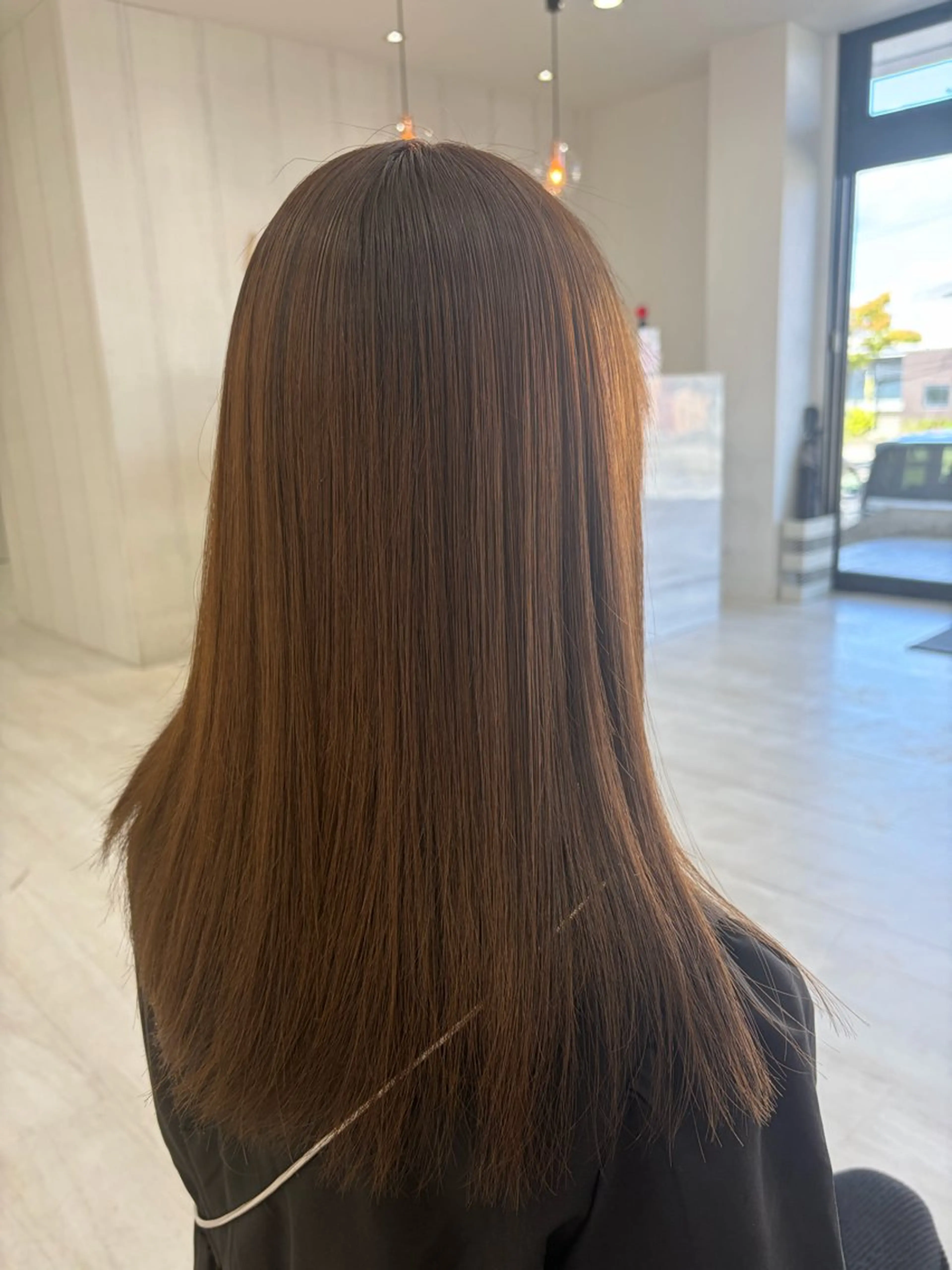 ロング ヘアカラー 平日カットモデル 高岡/山崎開世のヘアスタイル