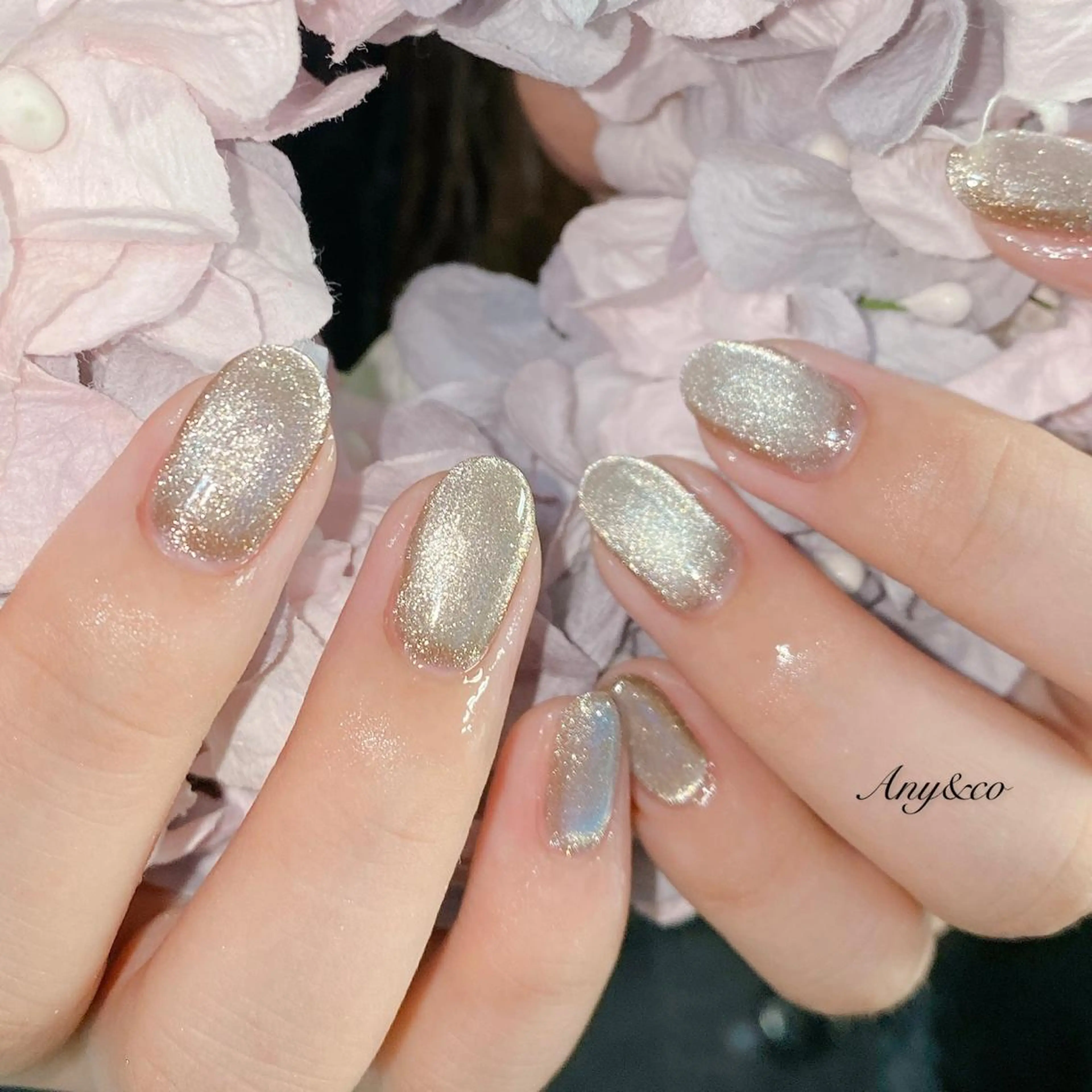 ネイル ジェルネイル マグネットネイル オフィスネイル シンプルネイル ハンドネイル Any&co 【エニコ】のマツエク・マツパデザイン