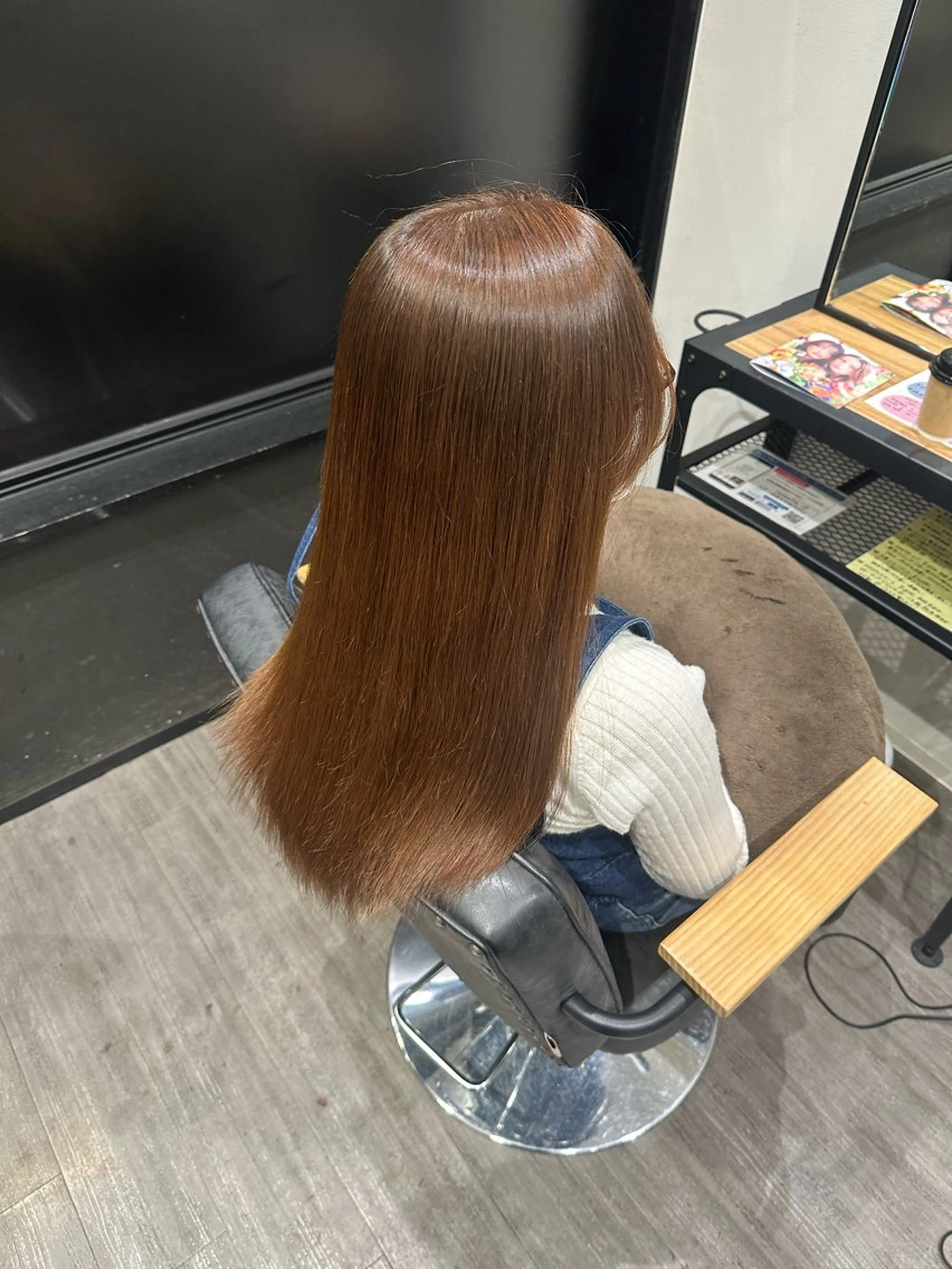 セミロング パーマ 縮毛矯正 ストレートパーマ 縮毛矯正 トリートメント 艶髪レイヤー上田 紗也🇰🇷💗のヘアスタイル