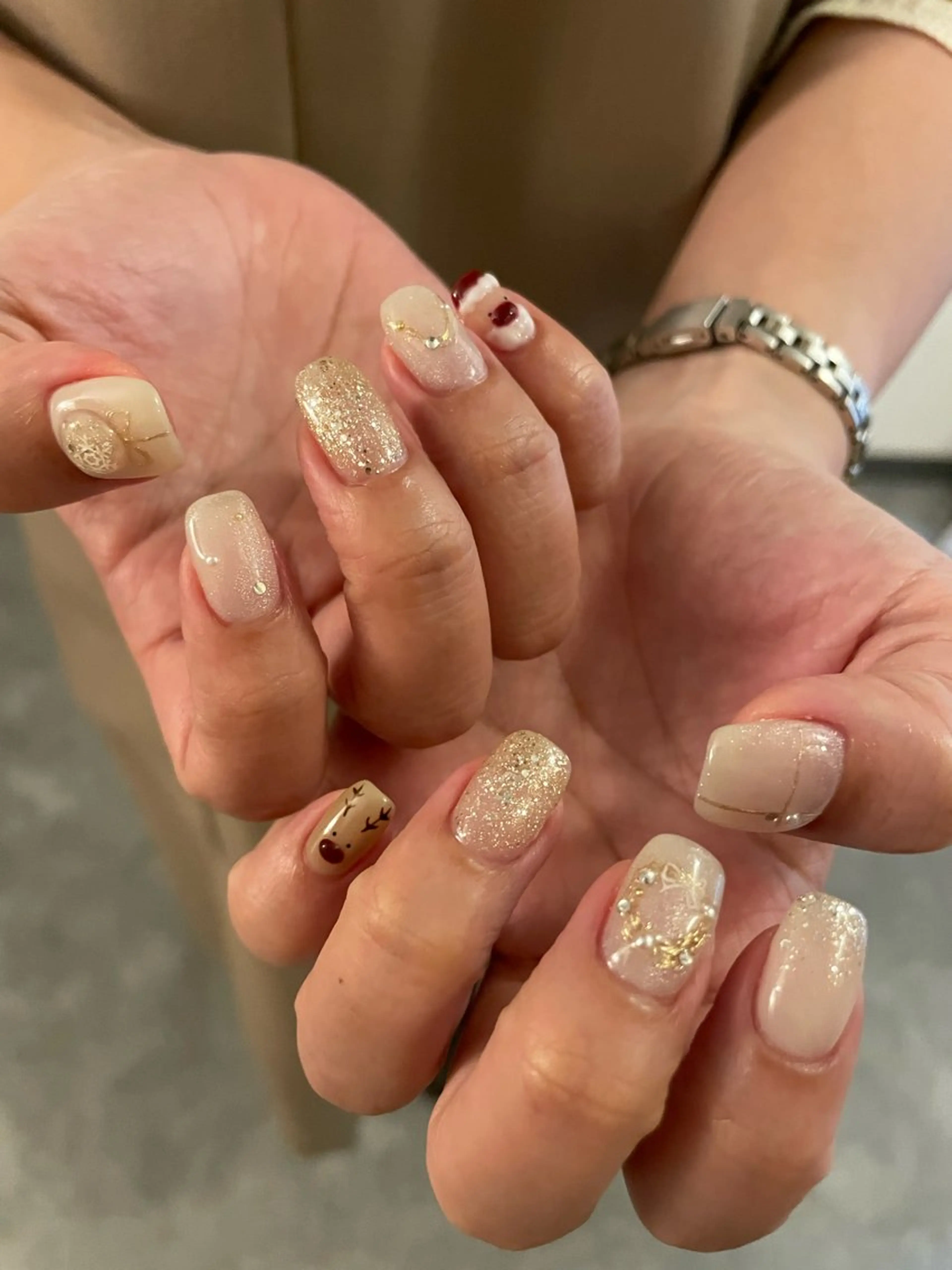ネイル 冬ネイル クリスマス ハンドネイル roof nailのネイルデザイン