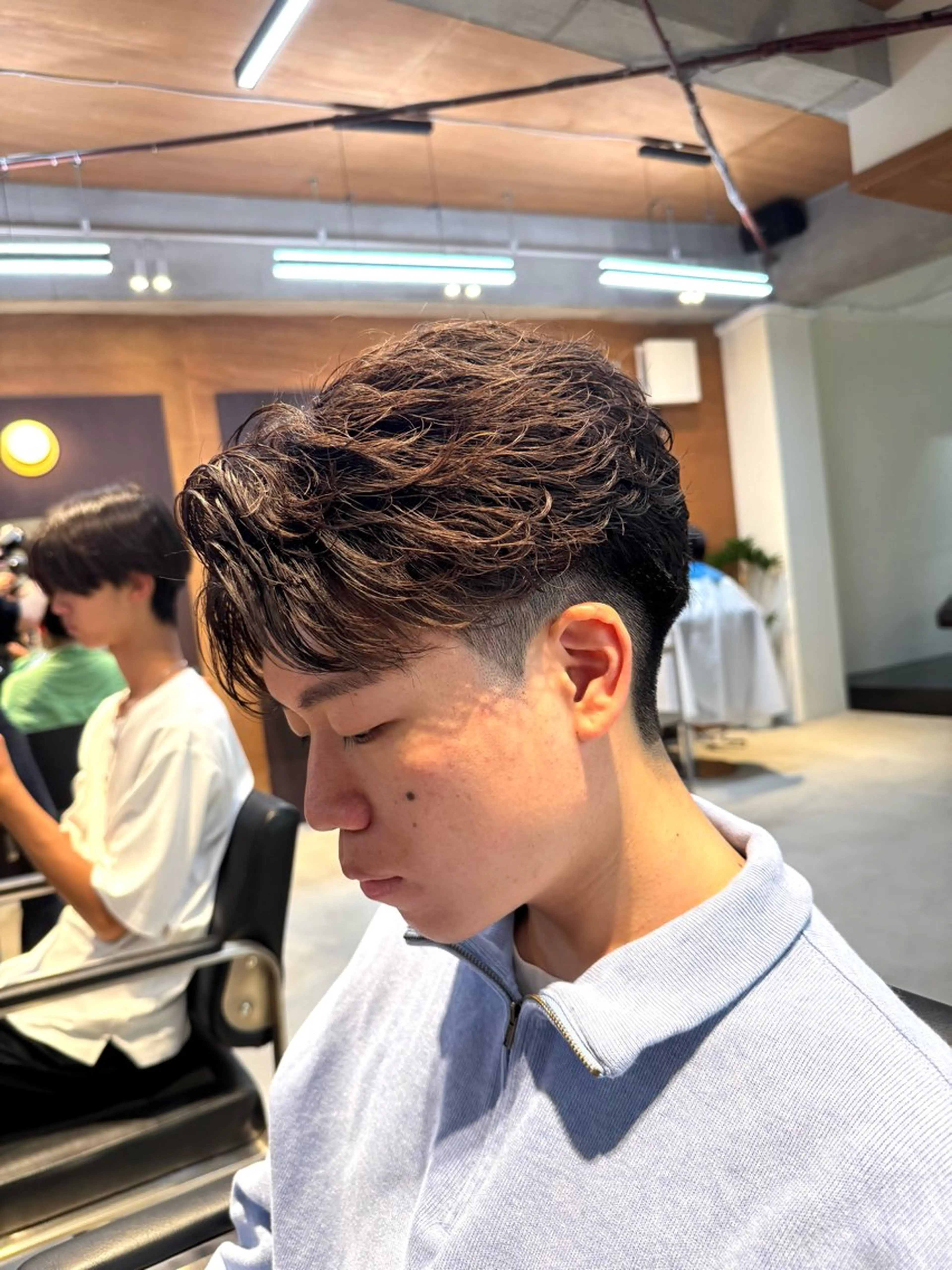 パーマ メンズ フェザーパーマ メンズパーマ メンズパーマ/ 津田沼/藤原 侑樹のヘアスタイル