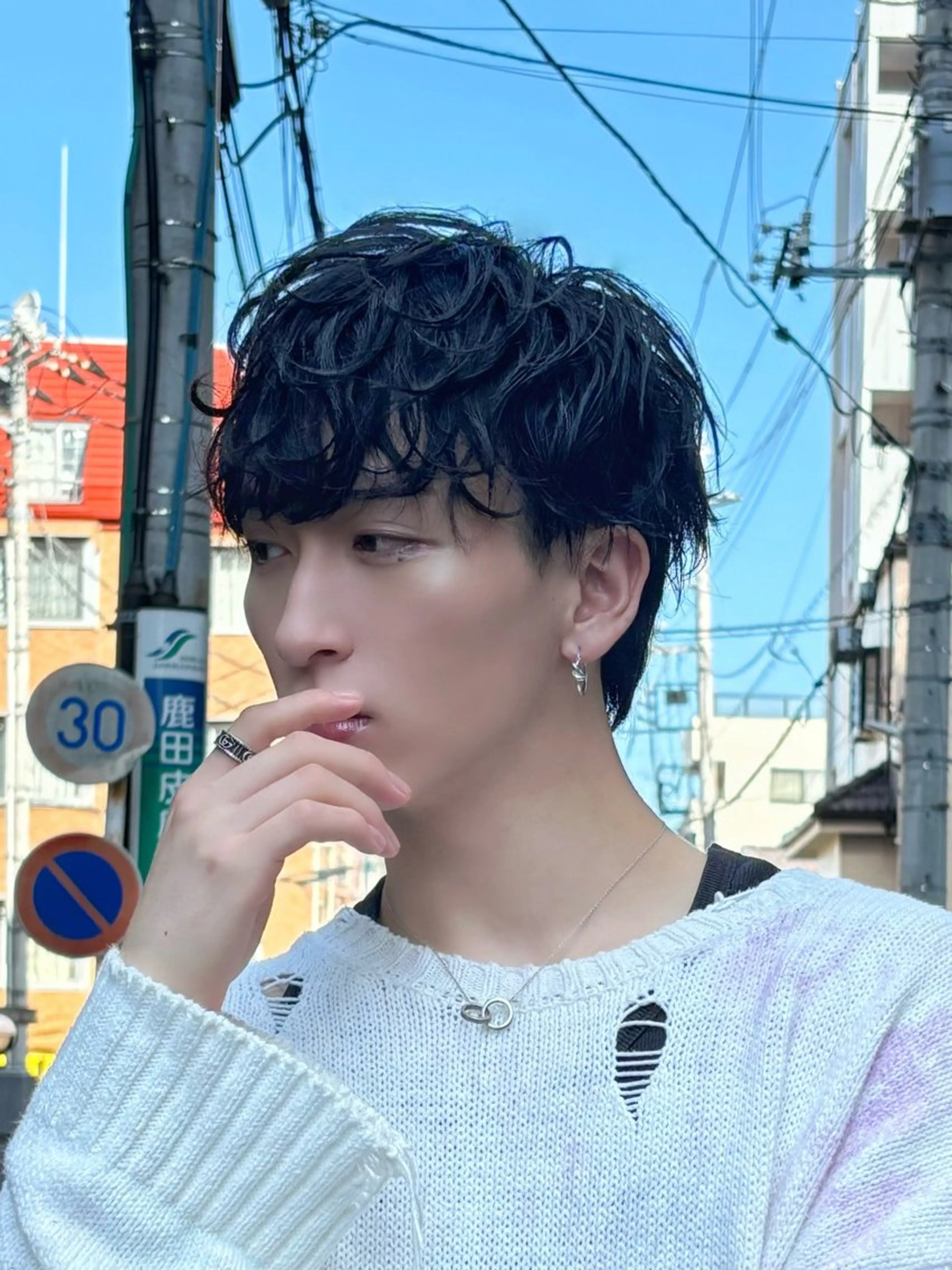 ショート カット パーマ ✨️センターパート/ 曲がる縮毛矯正✨️のヘアスタイル