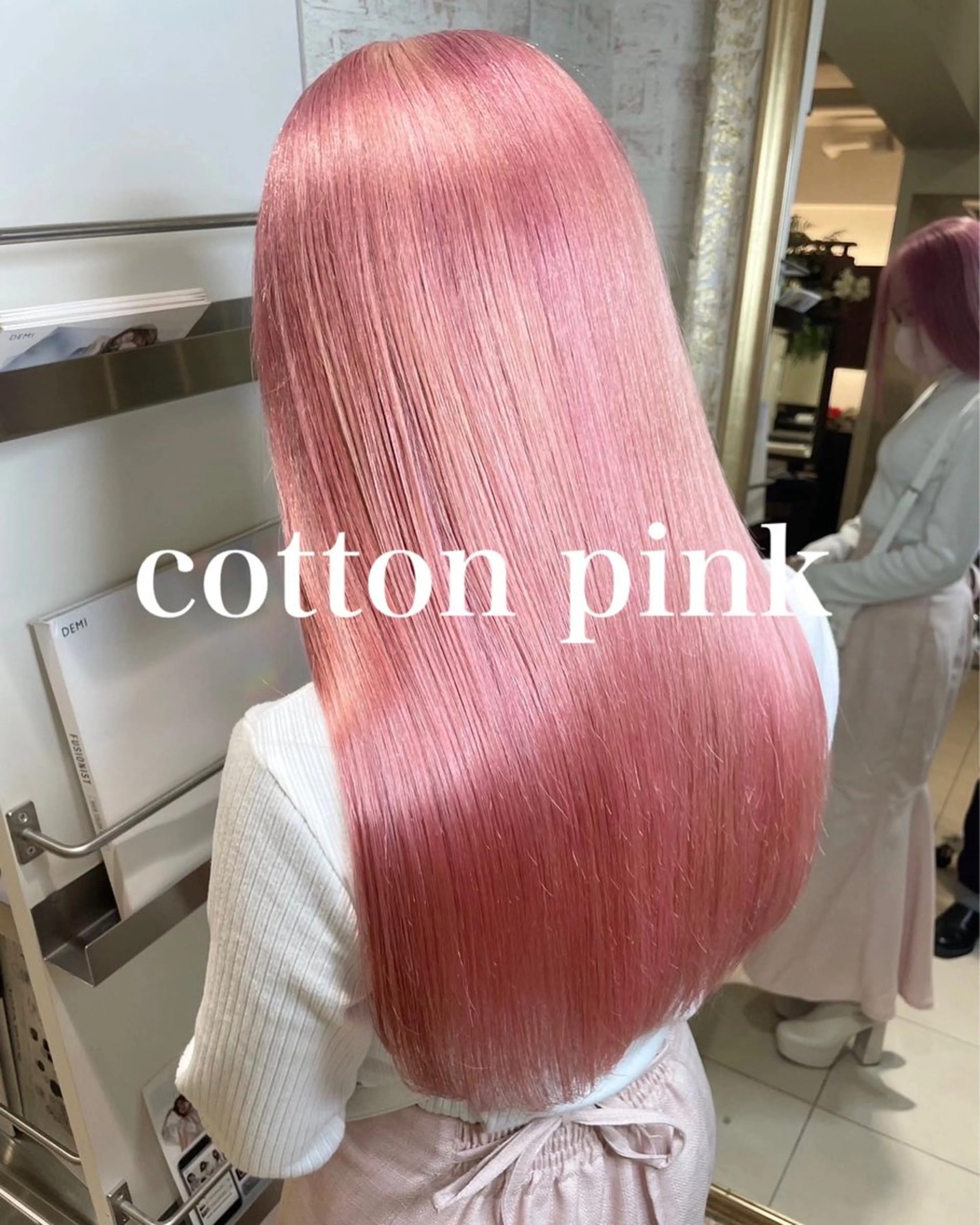 セミロング カラー ブリーチ ケアブリーチ ピンクカラー ヘアカラー 🩵アンブレラカラー 髪質改善　丸尾】のヘアスタイル