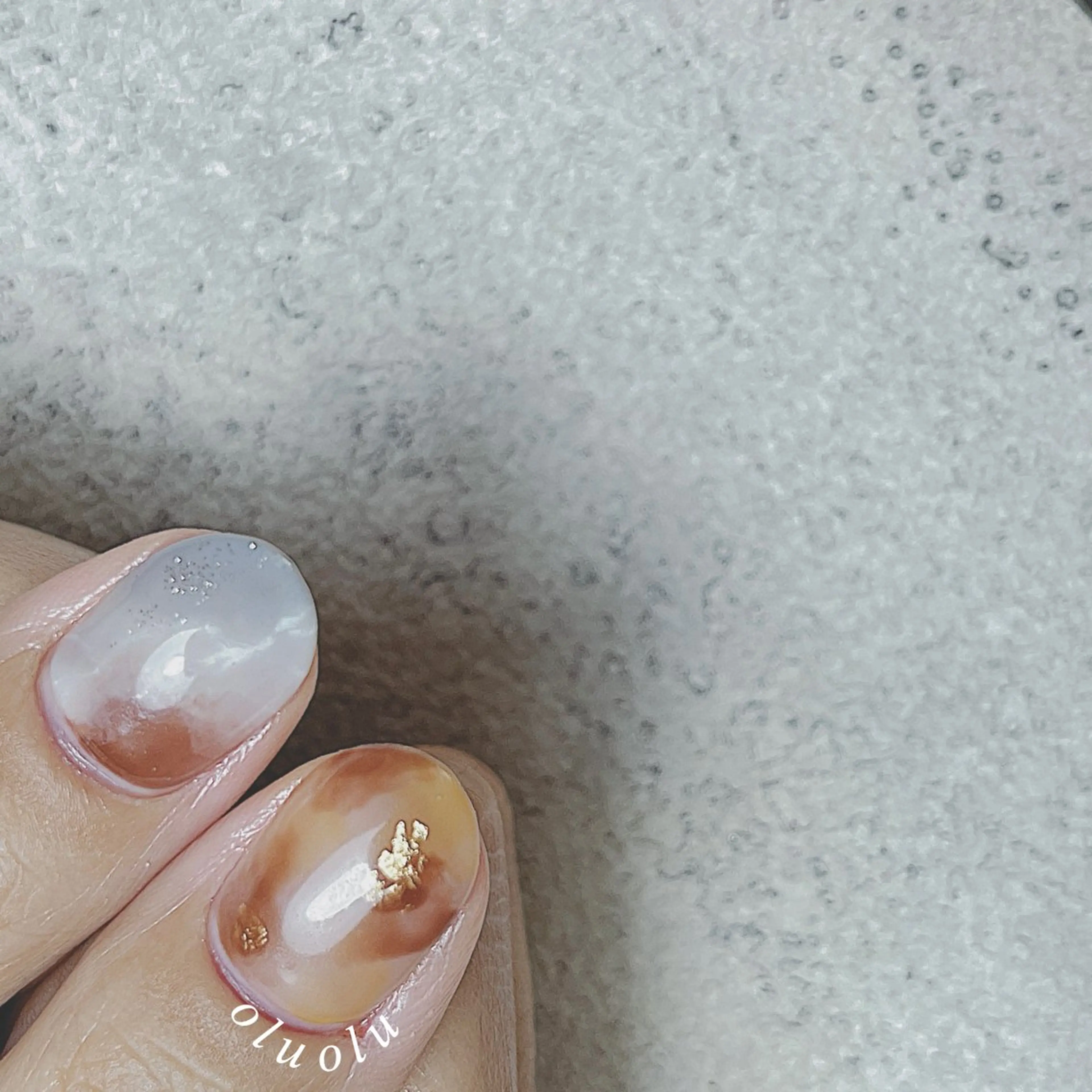 ネイル アートネイル べっ甲ネイル フットネイル ジェルネイル ニュアンスネイル ハンドネイル 大村 紬華のネイルデザイン