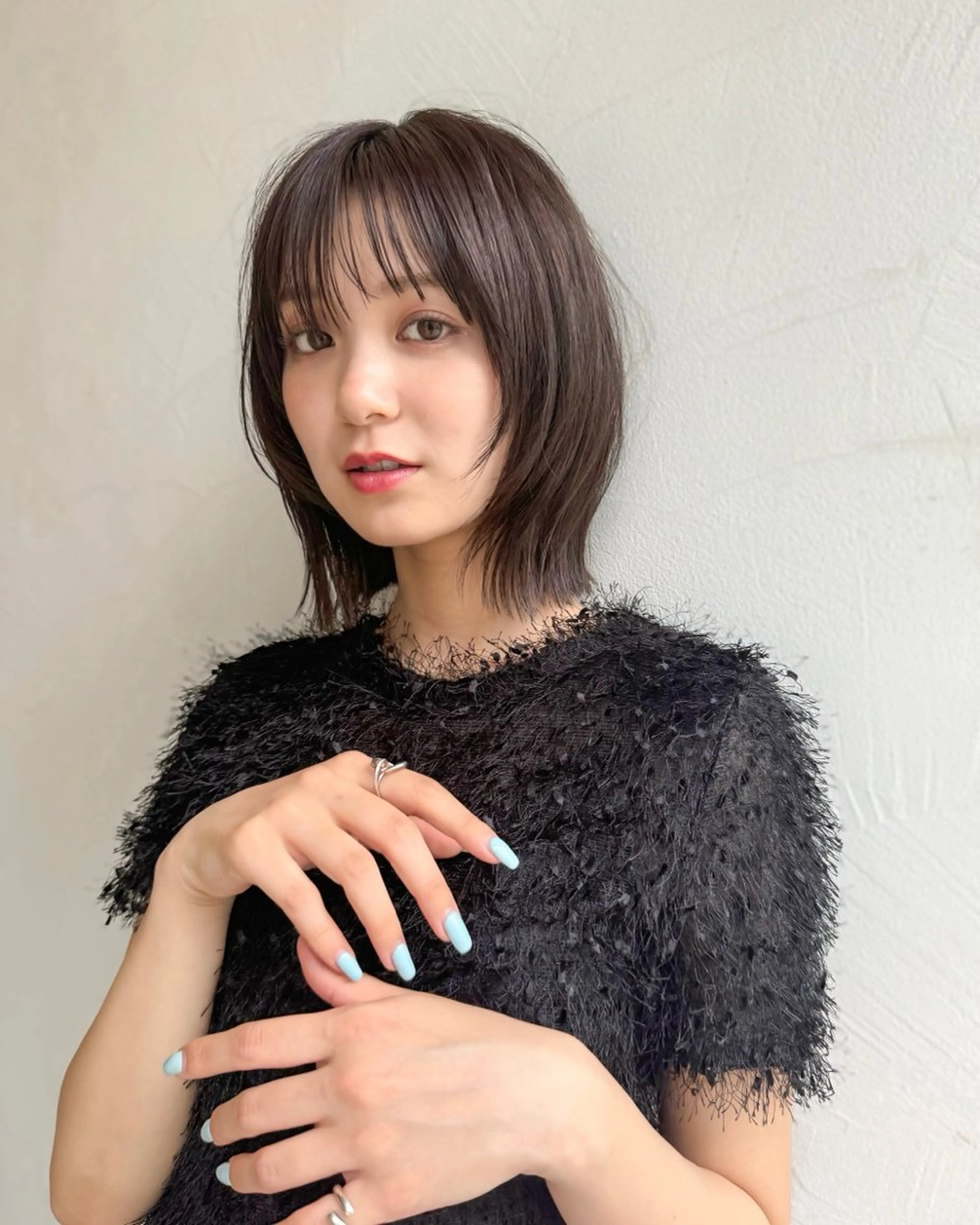 ショート カラー ベージュカラー 透明感カラー ボブ 顔まわりレイヤー 顔周りカット ボブ/ショート /パーマ/shinのヘアスタイル