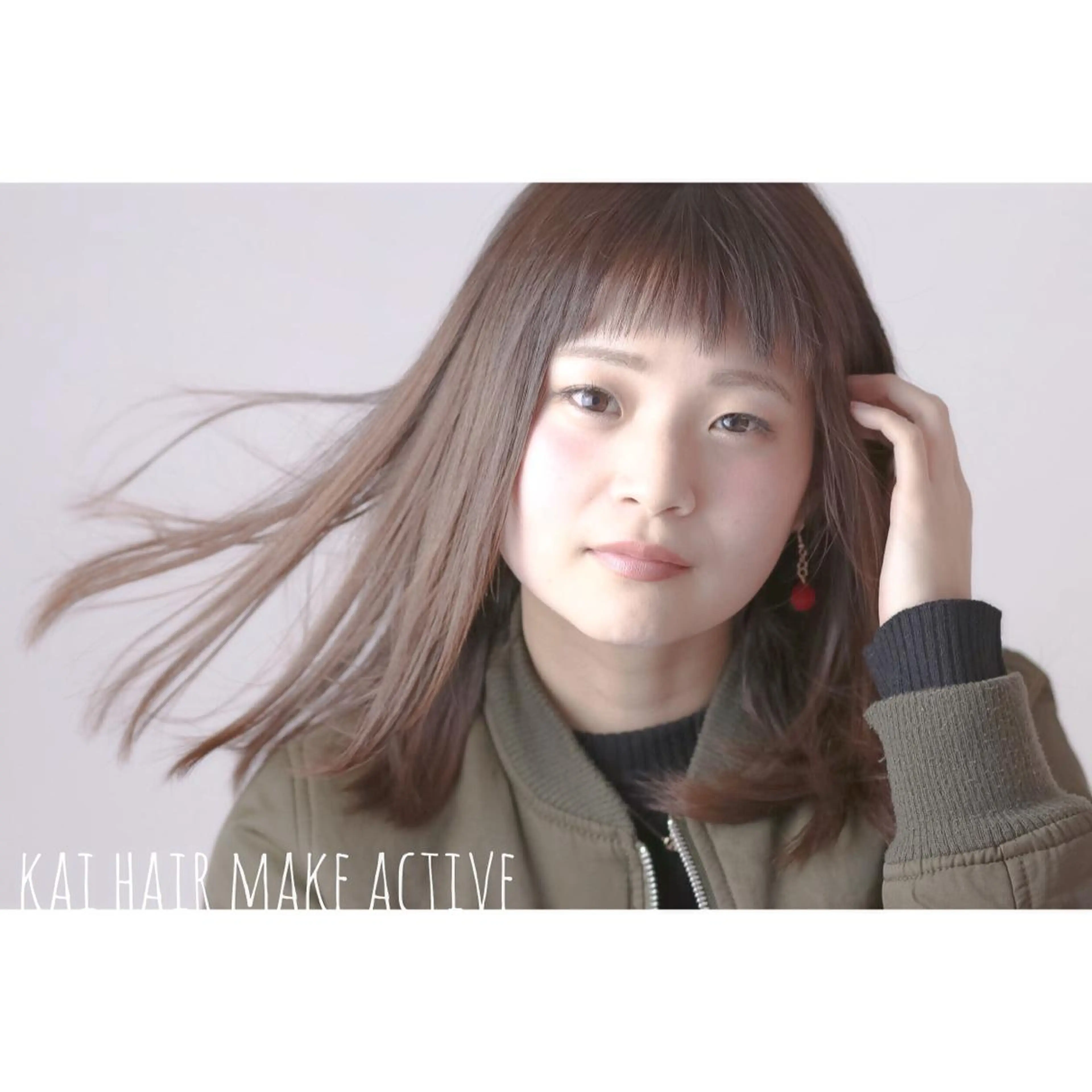 セミロング カラー ベージュカラー ヘーゼル カット ヘアカラー 縮毛矯正 トリートメント 坂東 秀幸のヘアスタイル