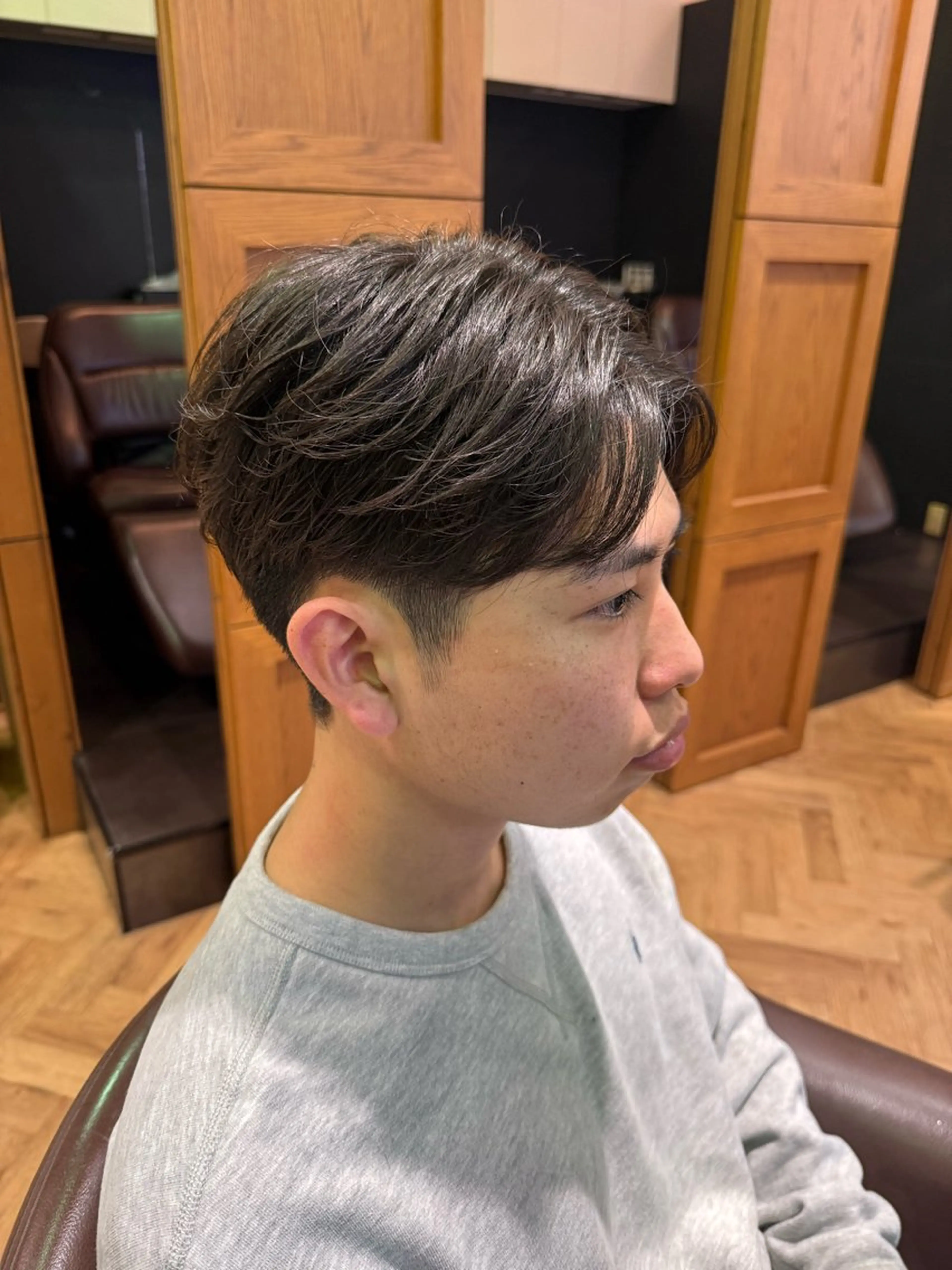 ショート メンズ ビジネス メンズ就活ヘア メンズパーマ 溝口 槙里也のヘアスタイル