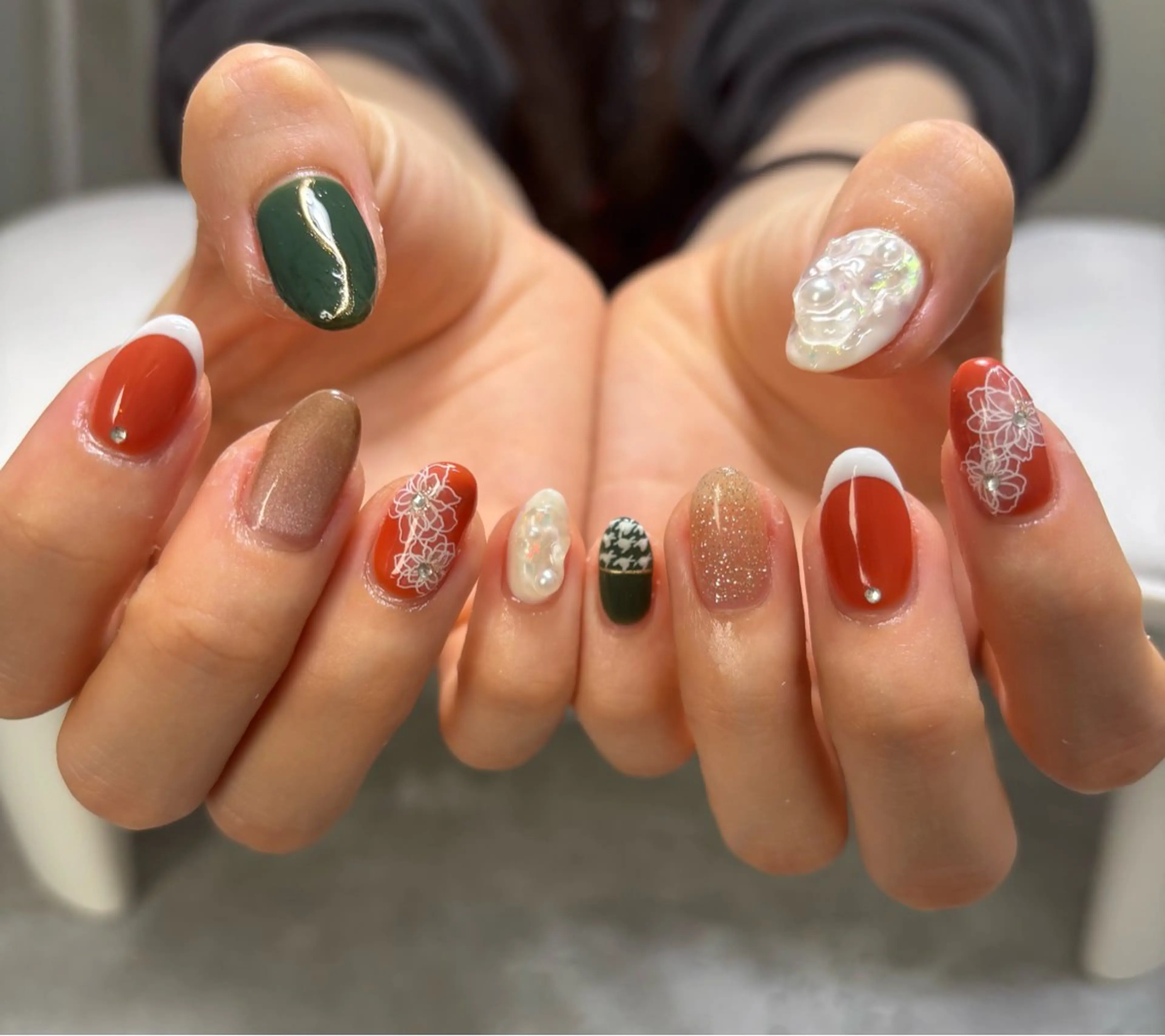 ネイル 卒業式 大東市ネイルサロン 【KYURA】ｷｭﾗのネイルデザイン