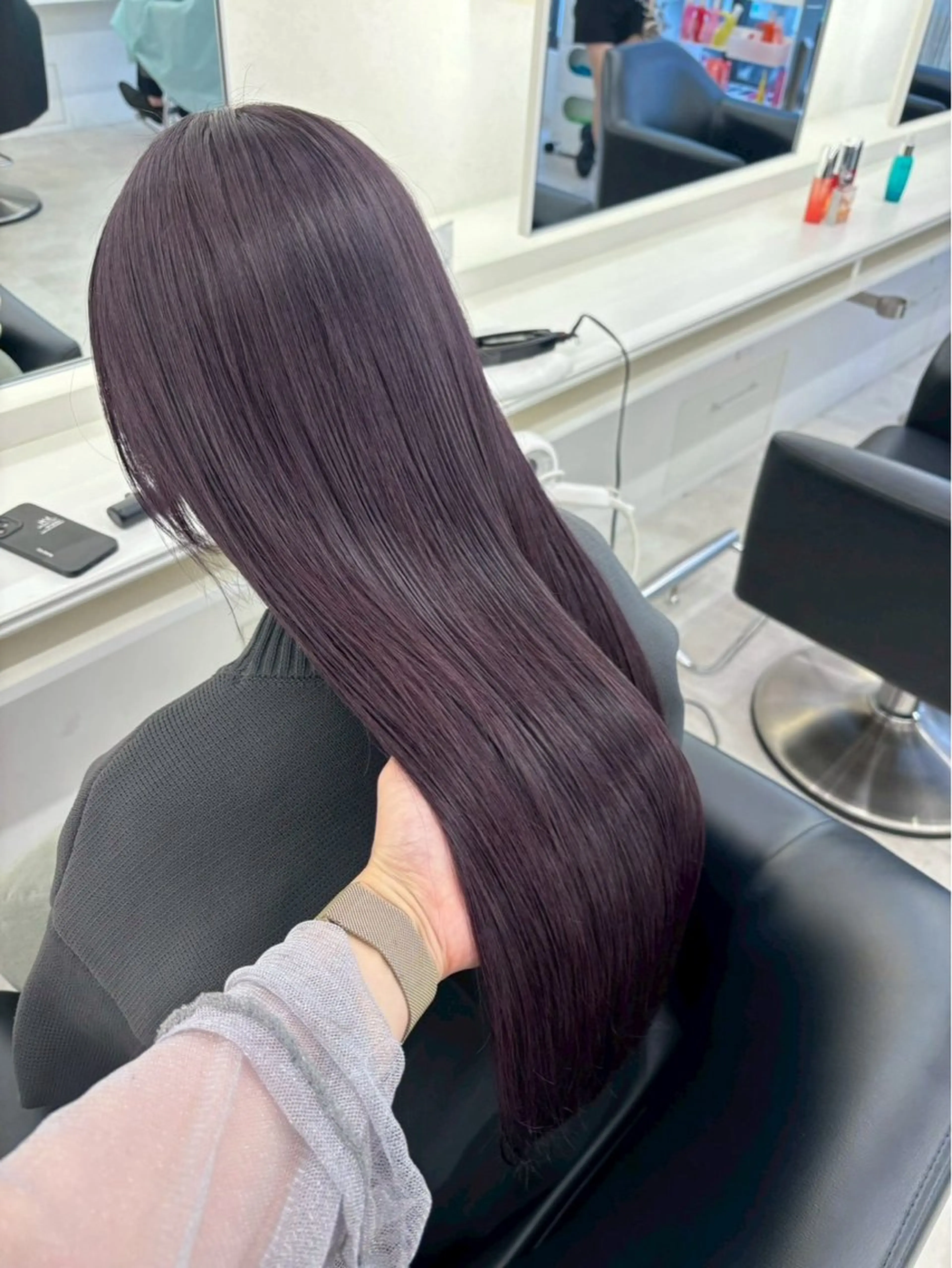 ロング カラー ヘアカラー ParveMix 岡本えりかのヘアスタイル