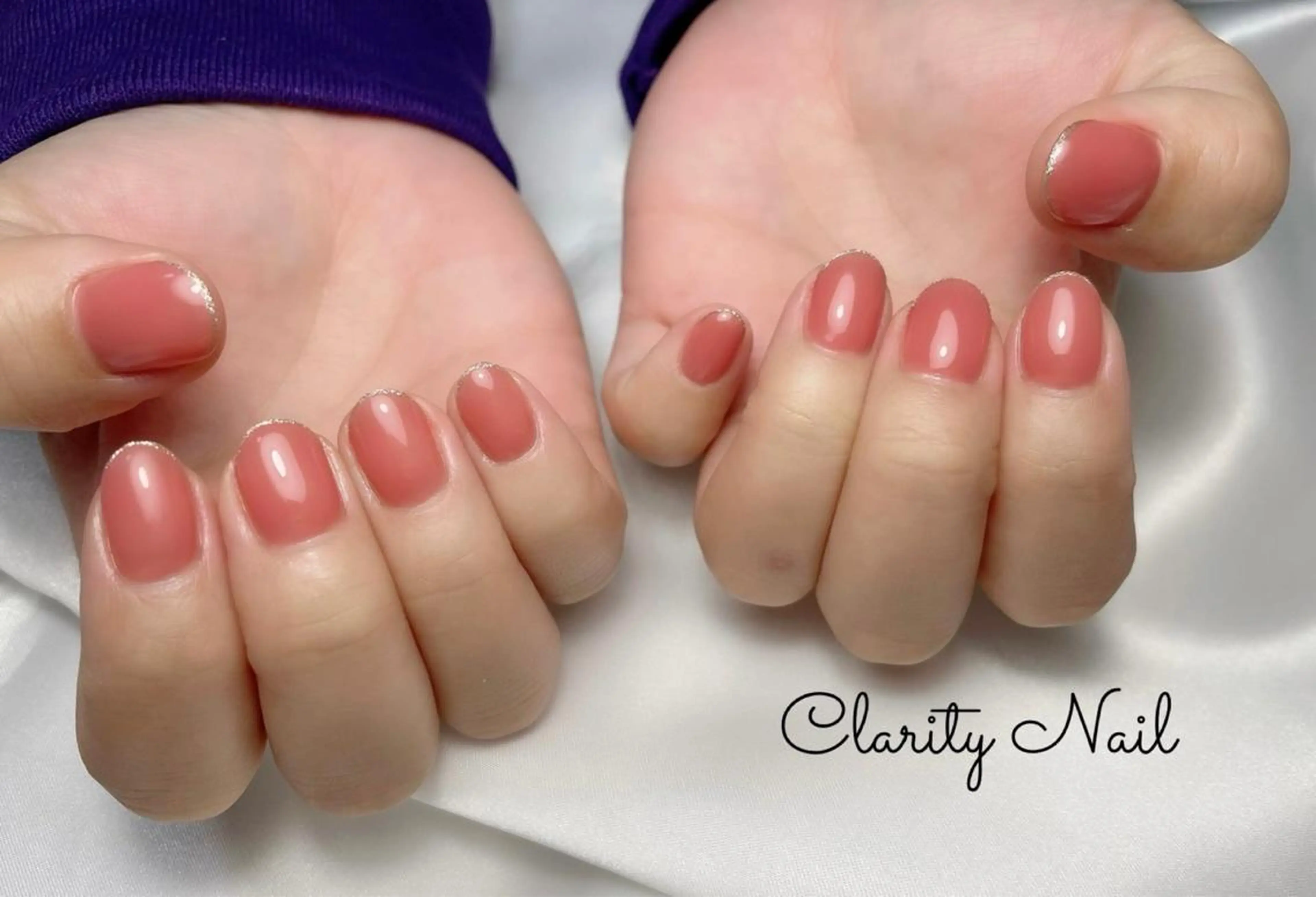 ネイル ラメ(グリッター) ワンカラーネイル ハンドネイル Clarity Nailのネイルデザイン