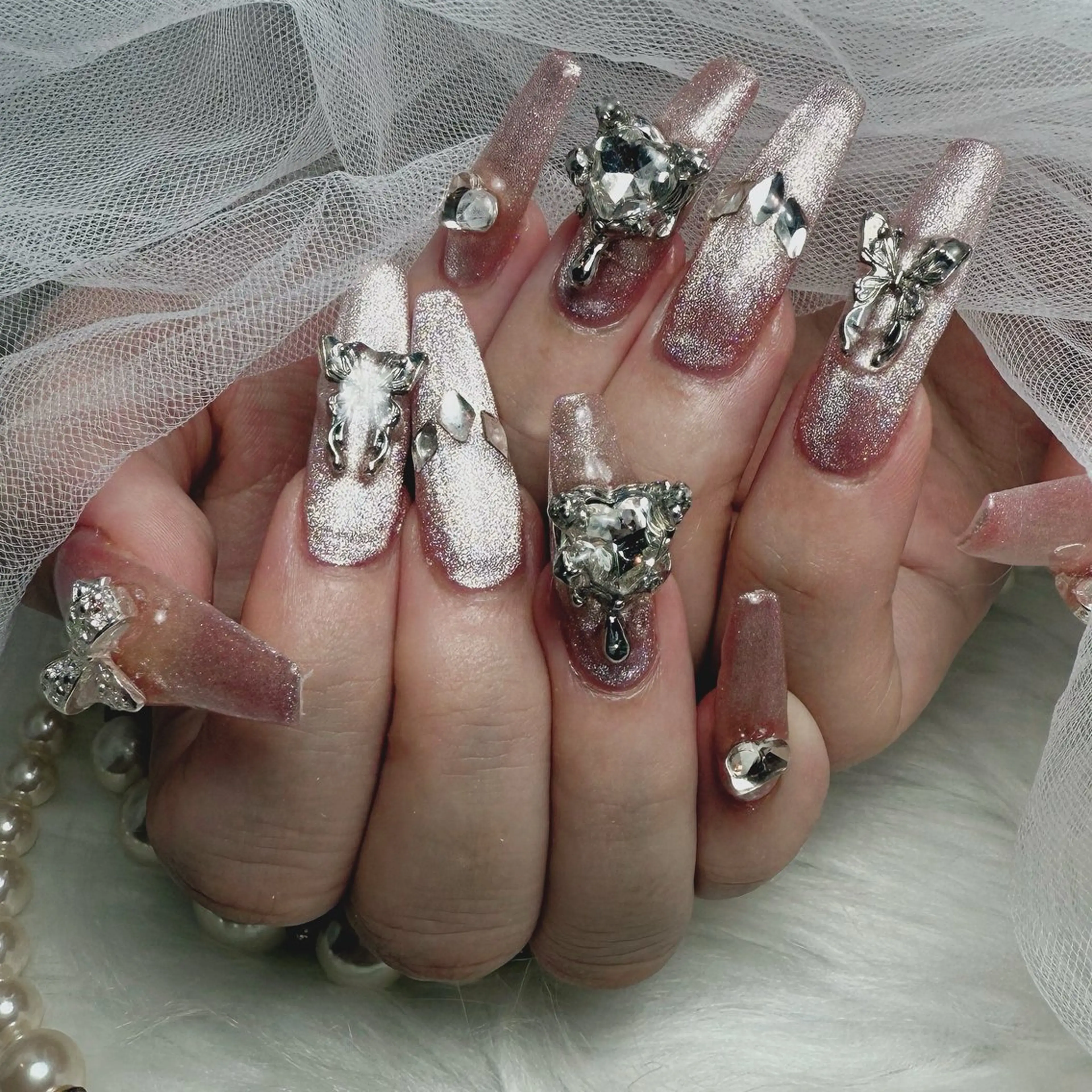 ロング ハンドネイル Conjunim MAMI🎀✨のネイルデザイン