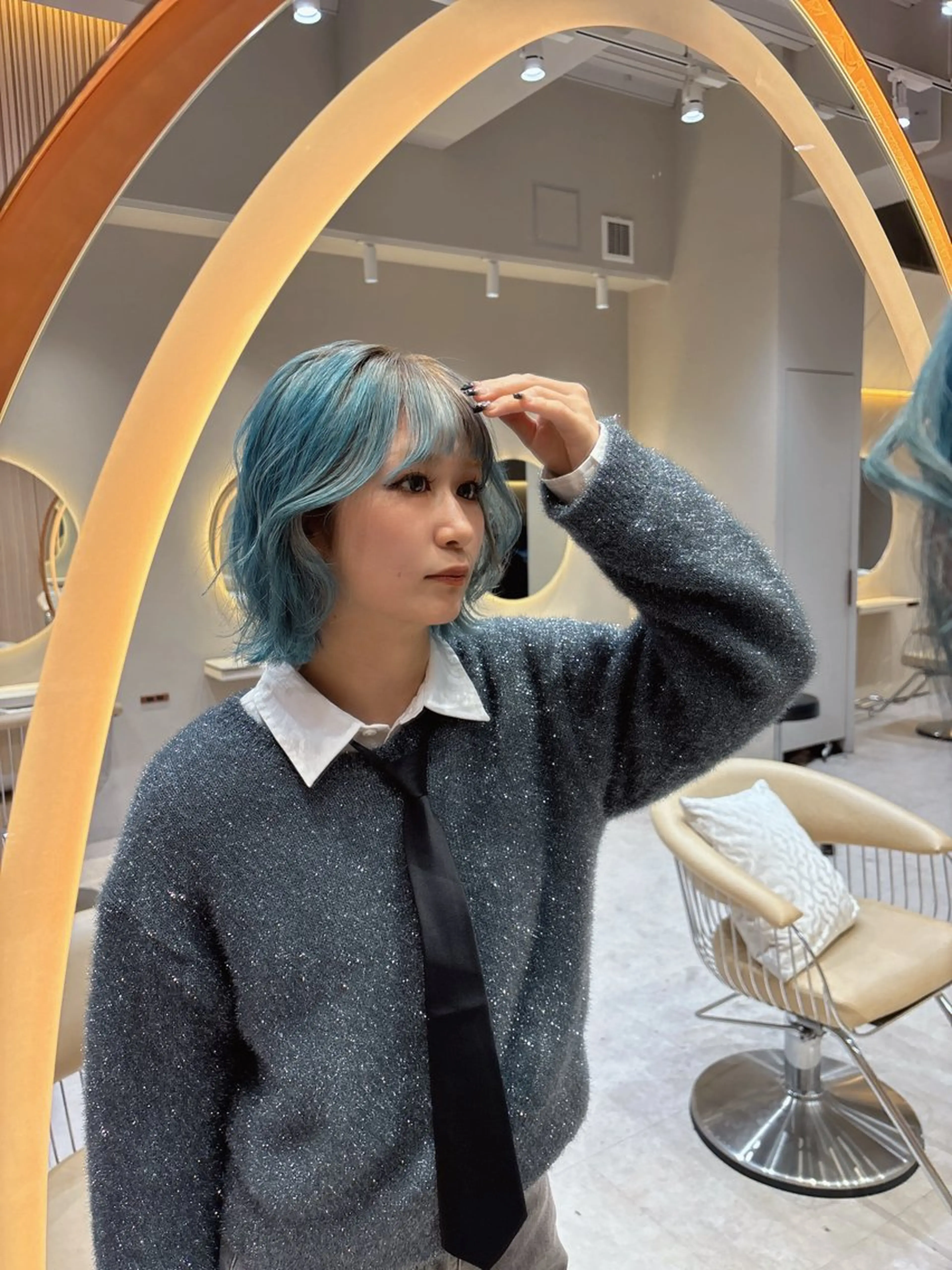 ミディアム カット ヘアカラー トリートメント ブリーチ🌟リタッチ 🎠KANON🎡のヘアスタイル
